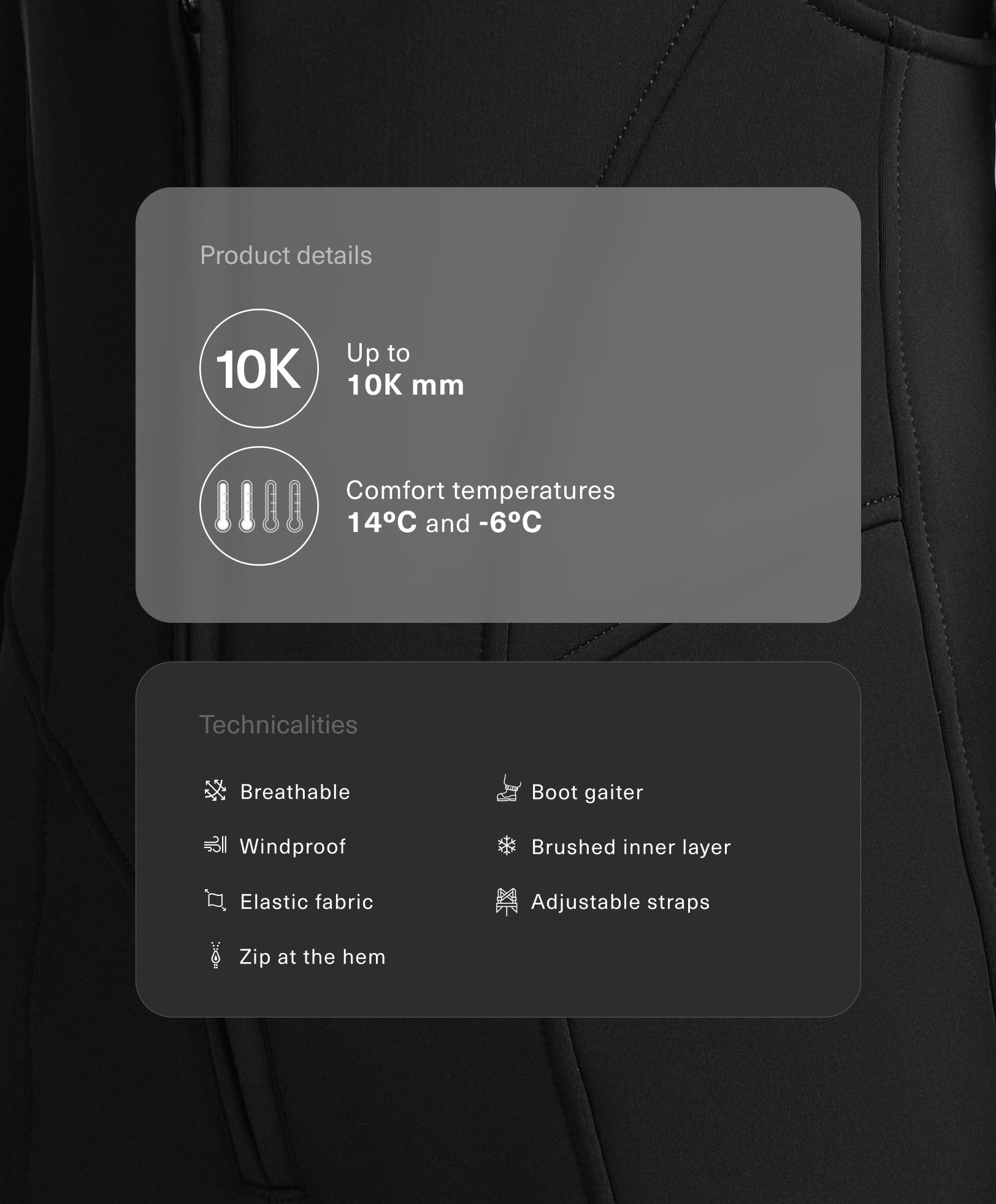 Water-resistant SKI flare dungarees Water-resistant SKI flare dungarees