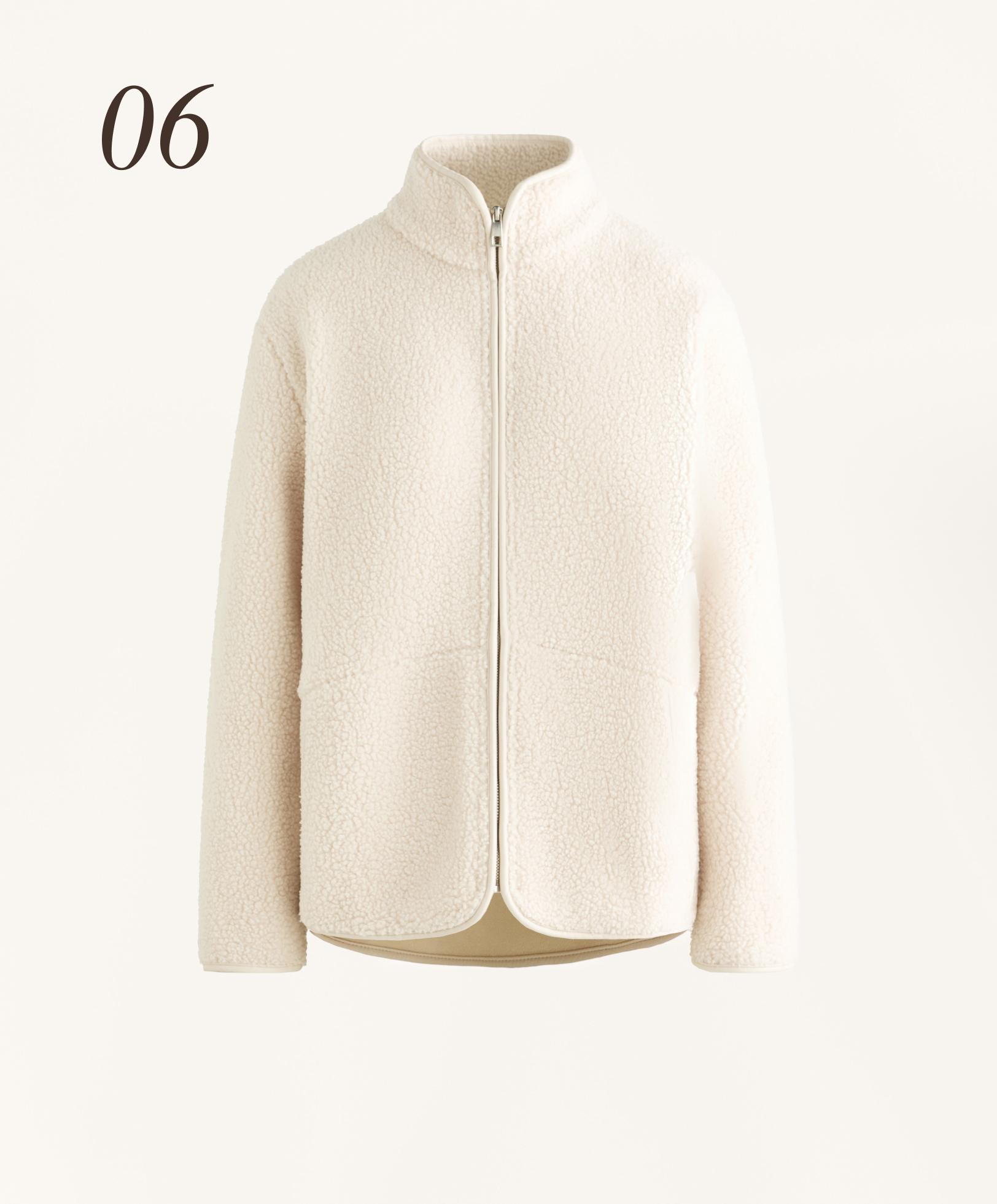 Faux-shearling jacket — ECRU