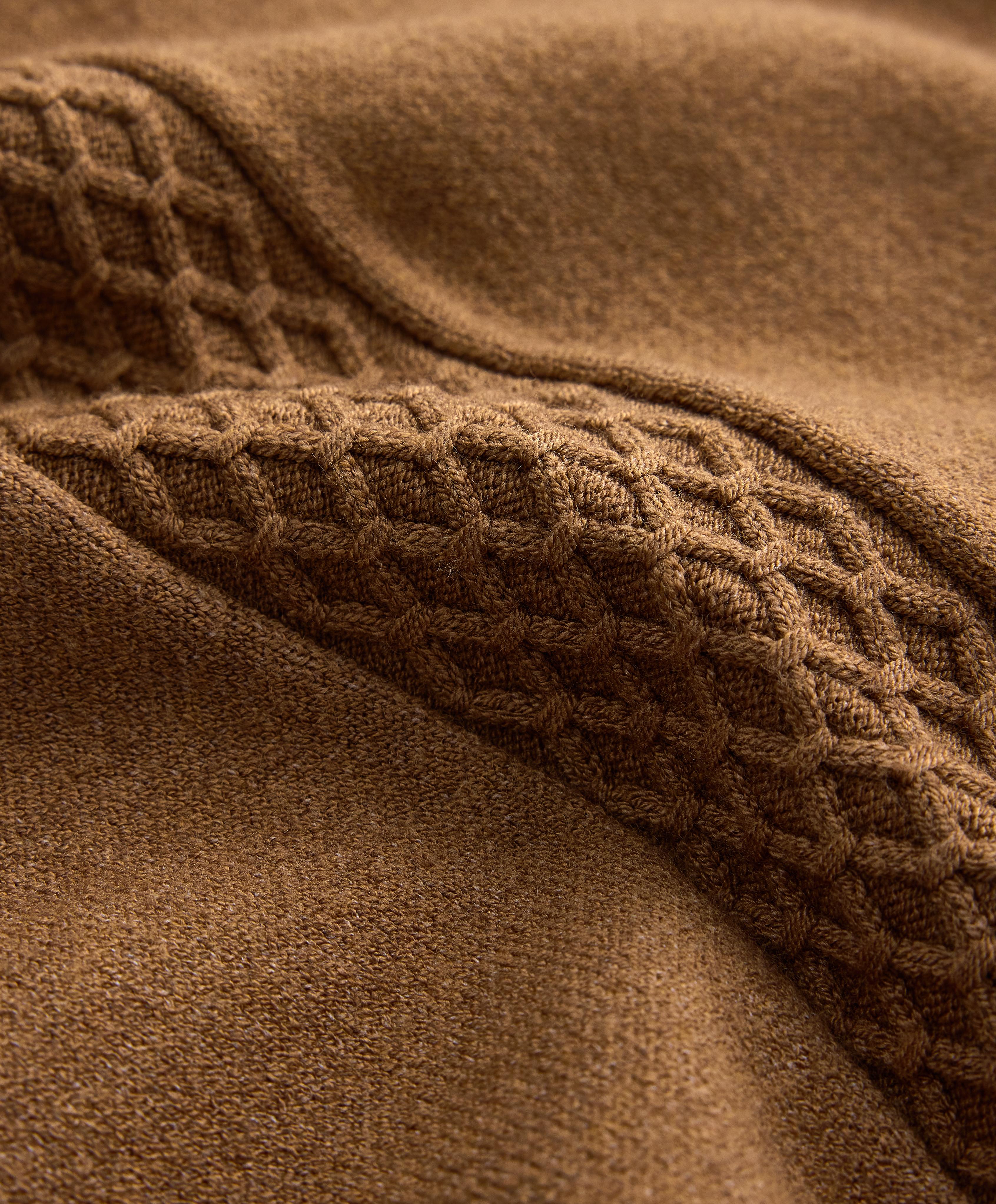 Straight-leg trousers with side knit structure — COPPER
