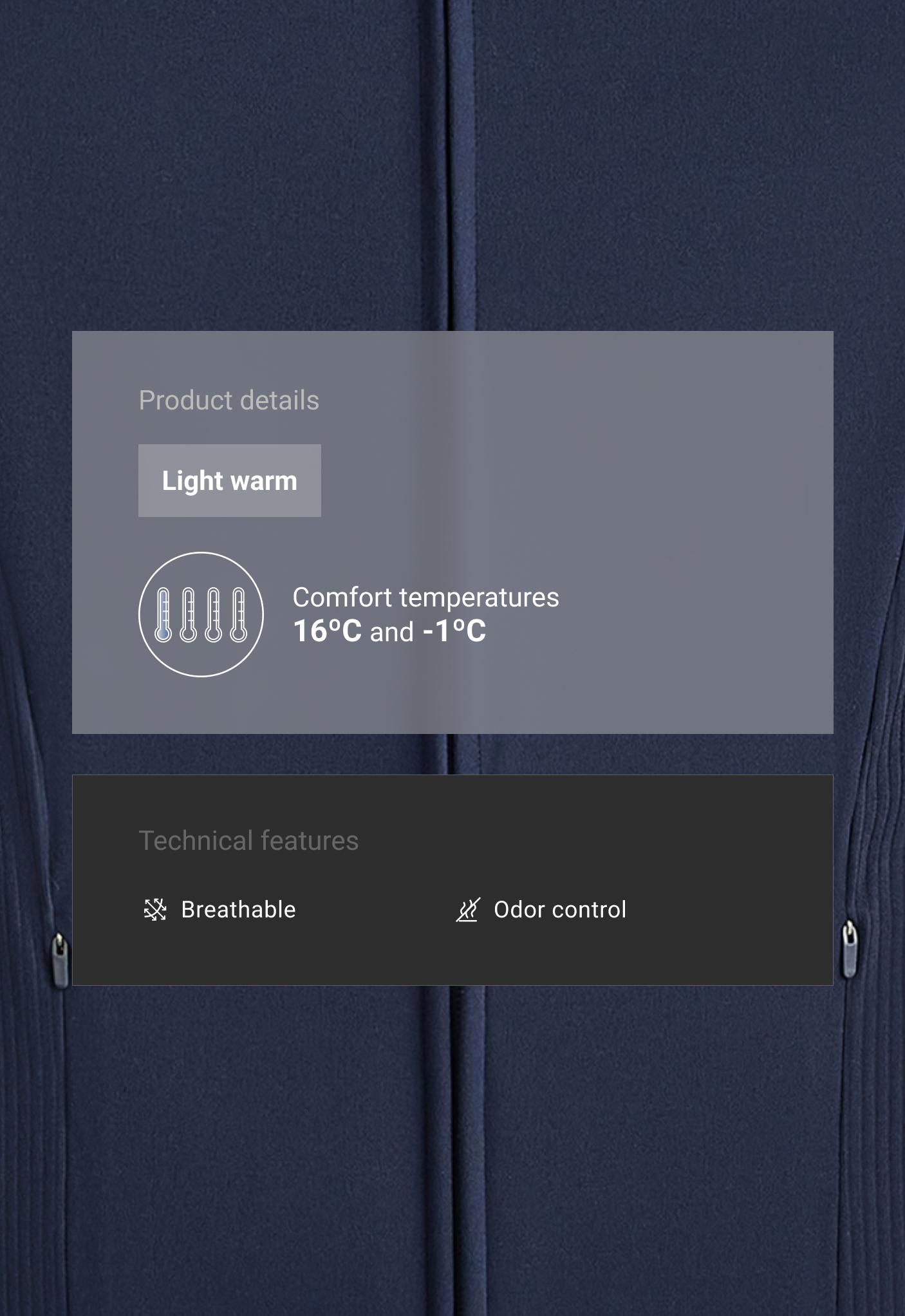Veste technique light warm