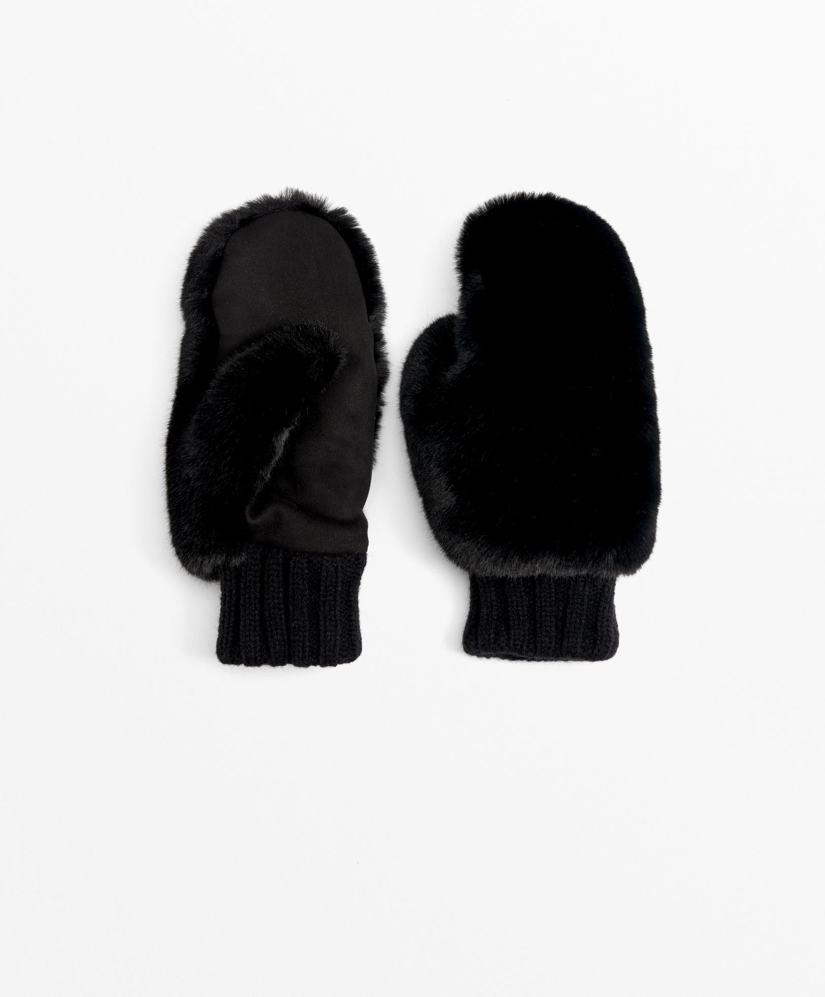 Faux-fur mittens - Sale