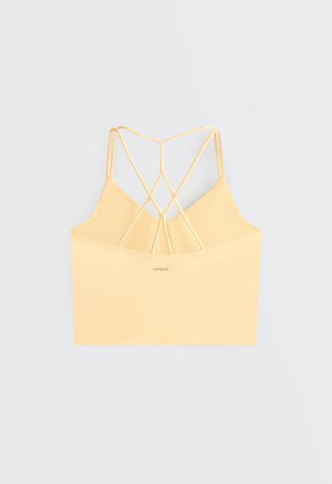 Comfortlux crossed-strap tank top — PALE YELLOW 11