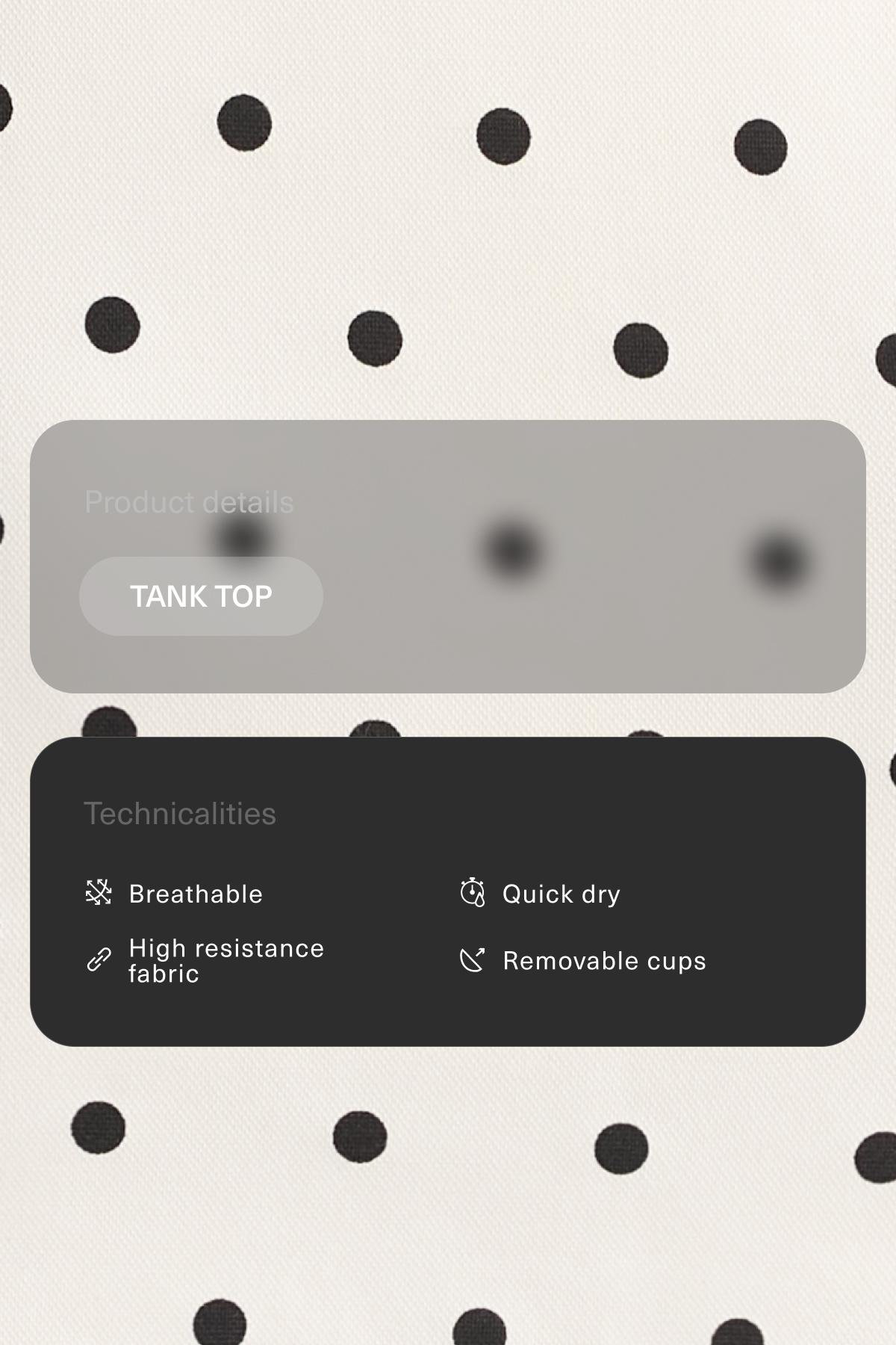 Sleeveless polka dot T-shirt — PALE ECRU