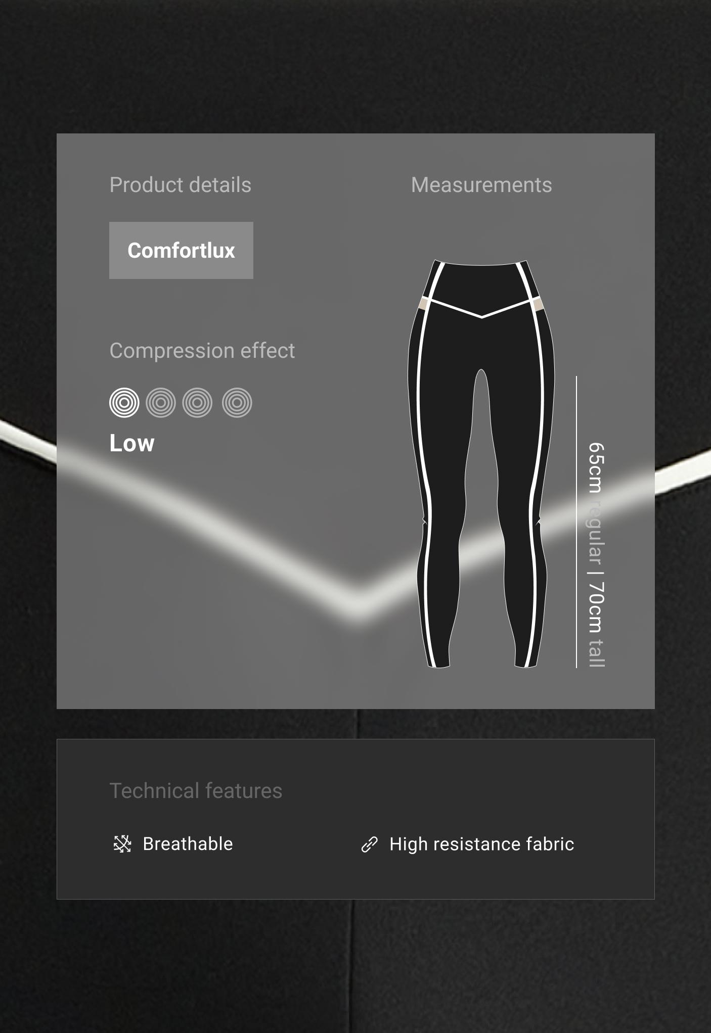 Comfortlux high-rise colour-block piping leggings — BLACK