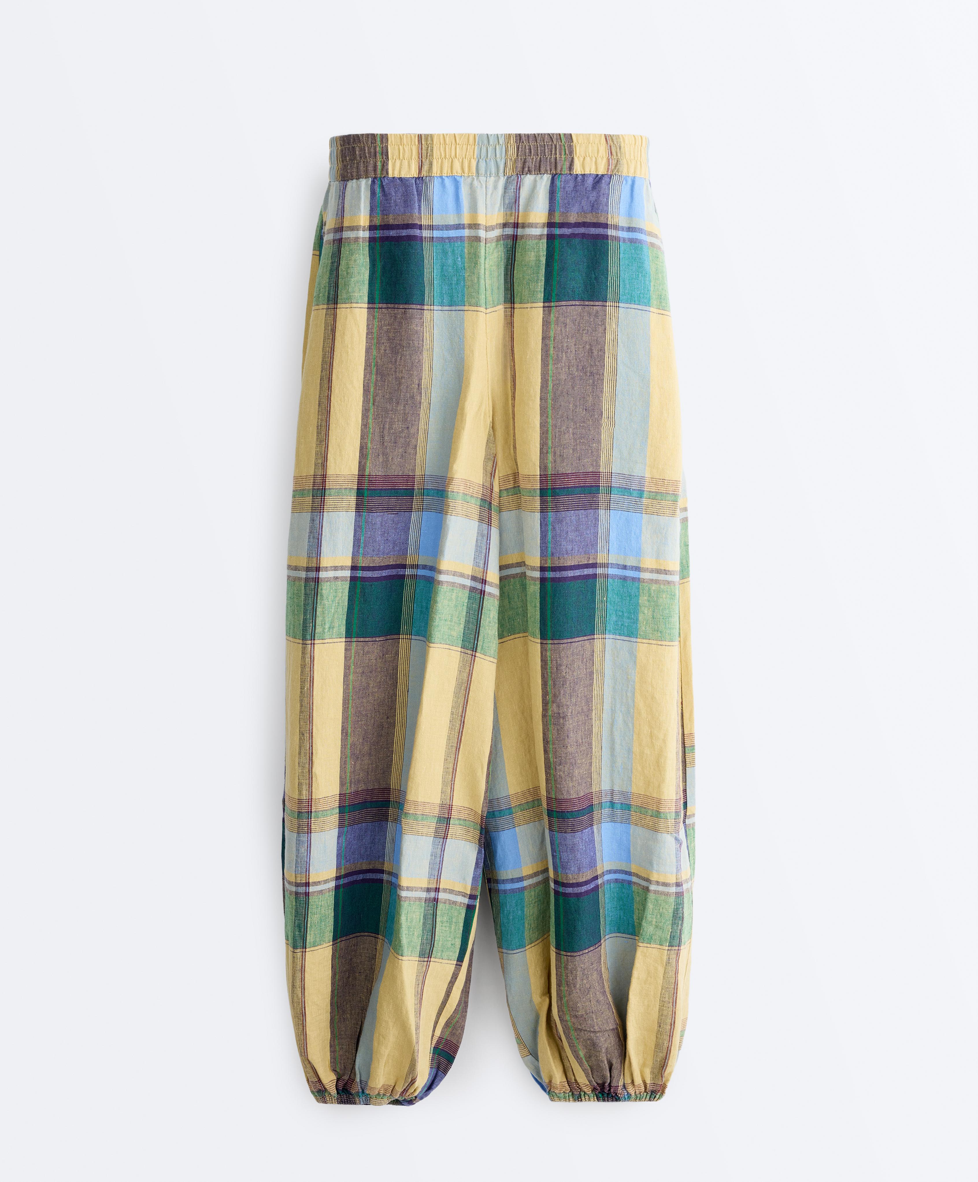 100% linen bloomer trousers — MID-YELLOW