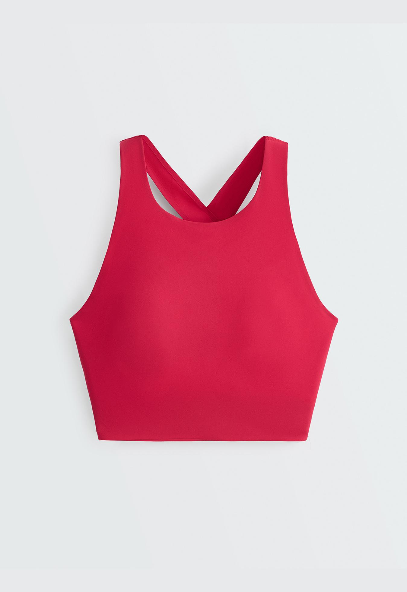 Light Touch crossover back tank top — RED