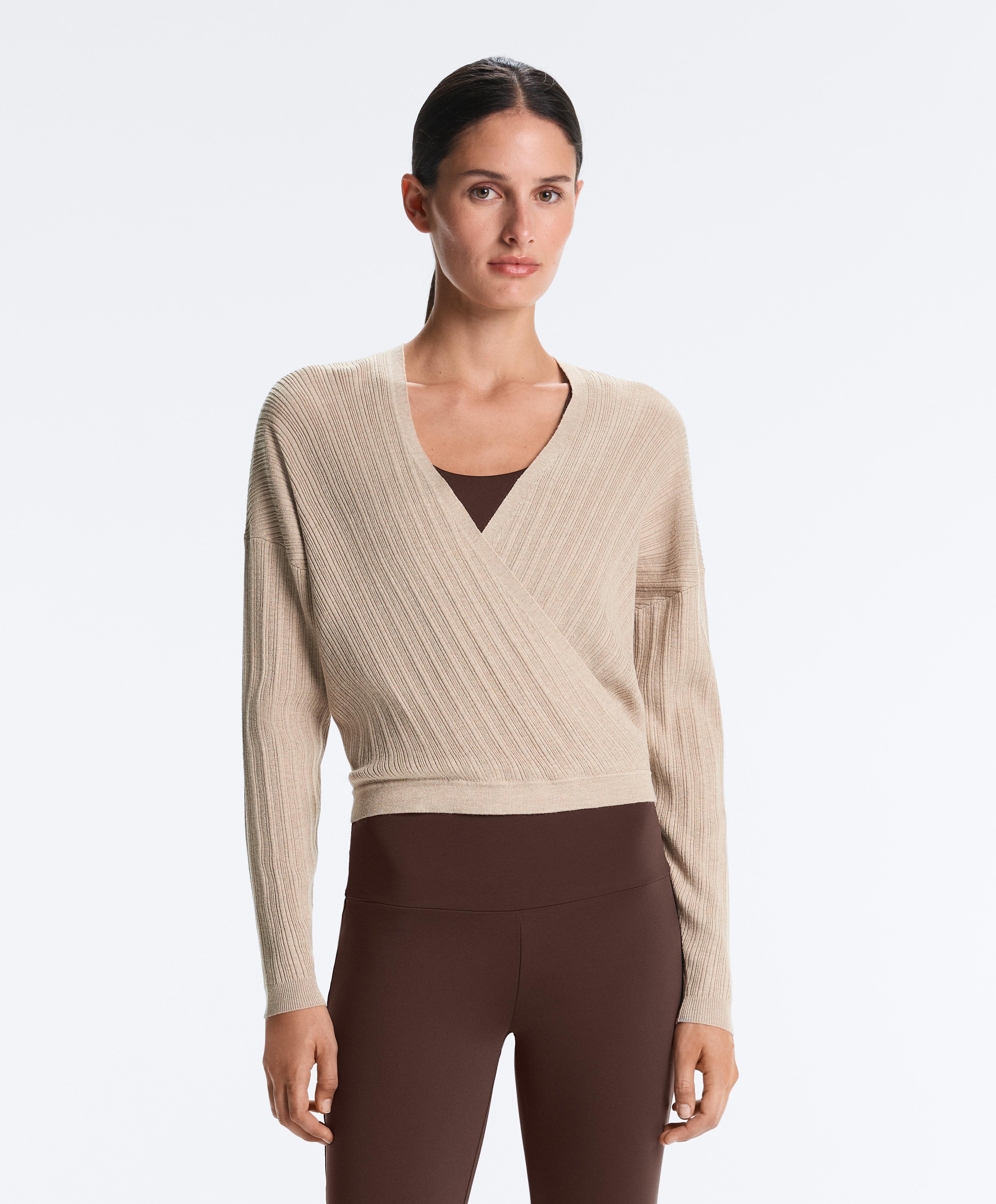 Džemper Pletena tkanina Rib na preklop Džemper Pletena tkanina Rib na preklop