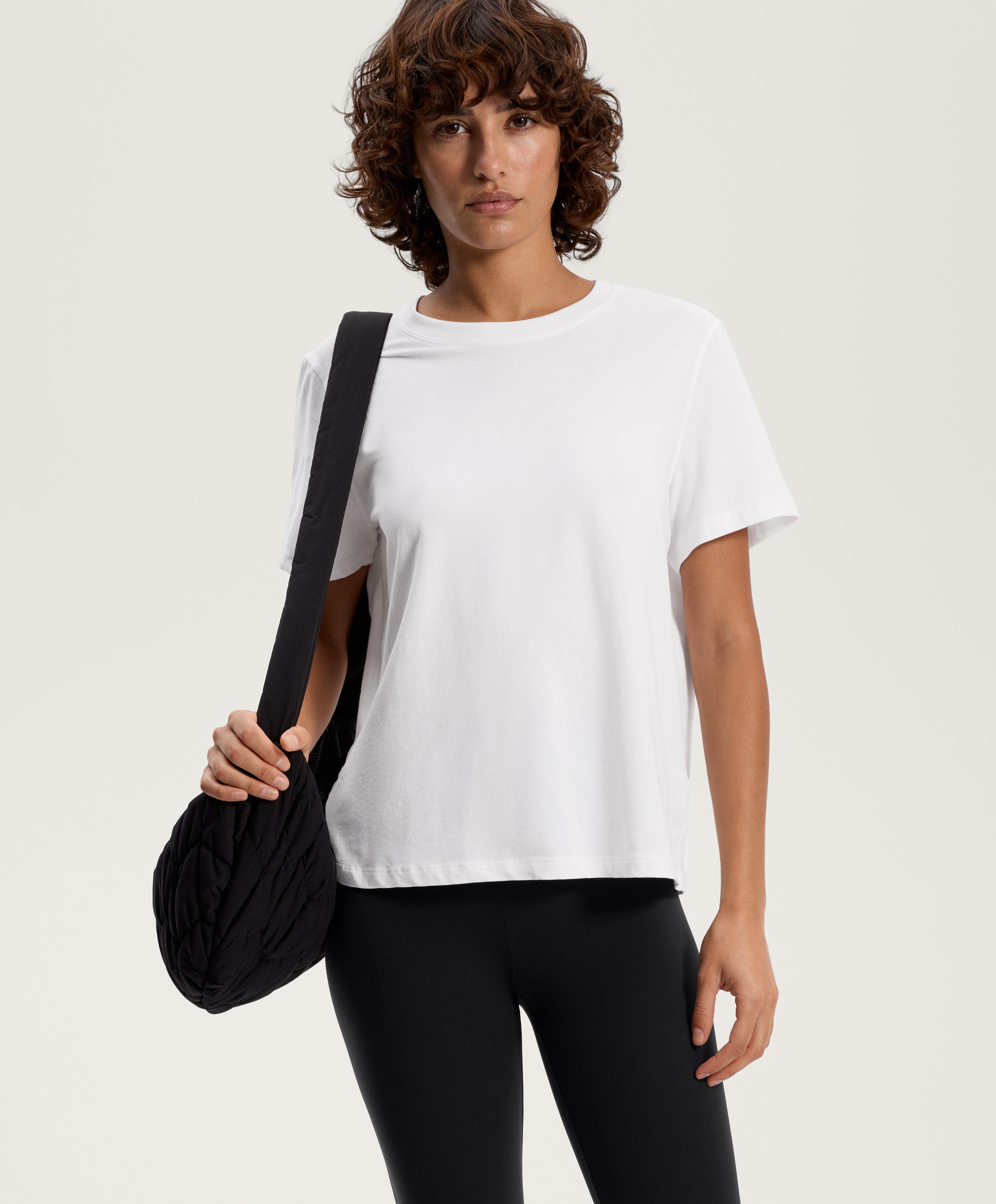 Short sleeve cotton blend T-shirt