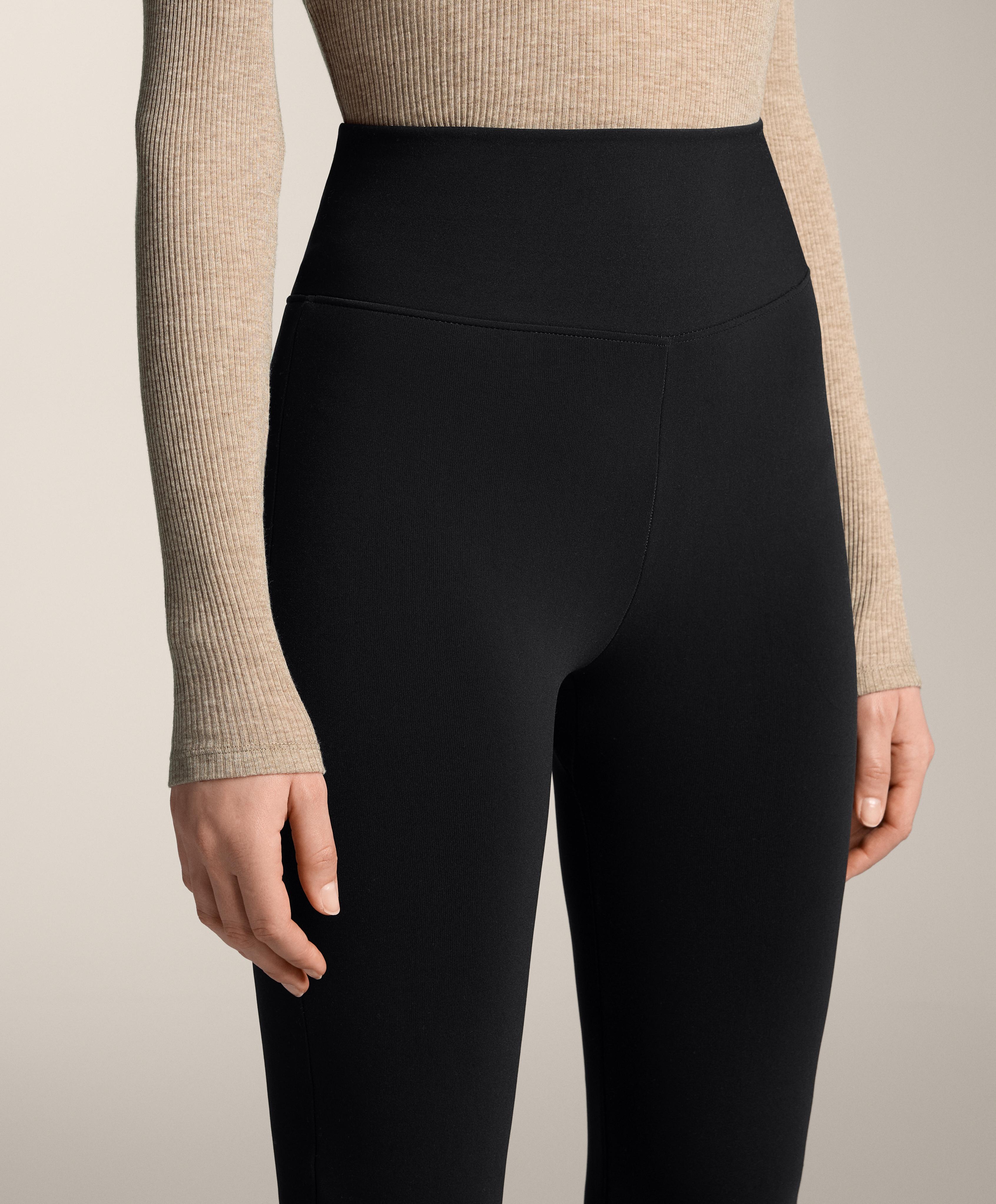 Flare extra Warm seamless super high rise trousers — BLACK