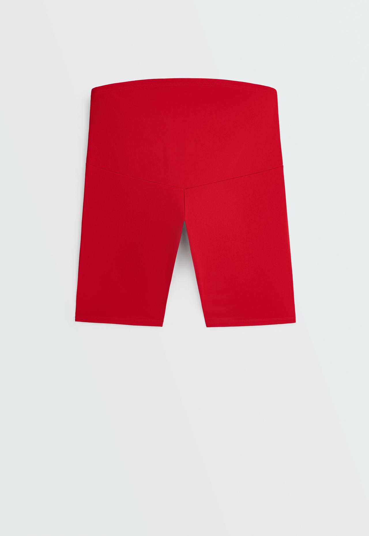 Maternity Comfortlux 20cm biker leggings — STRONG RED