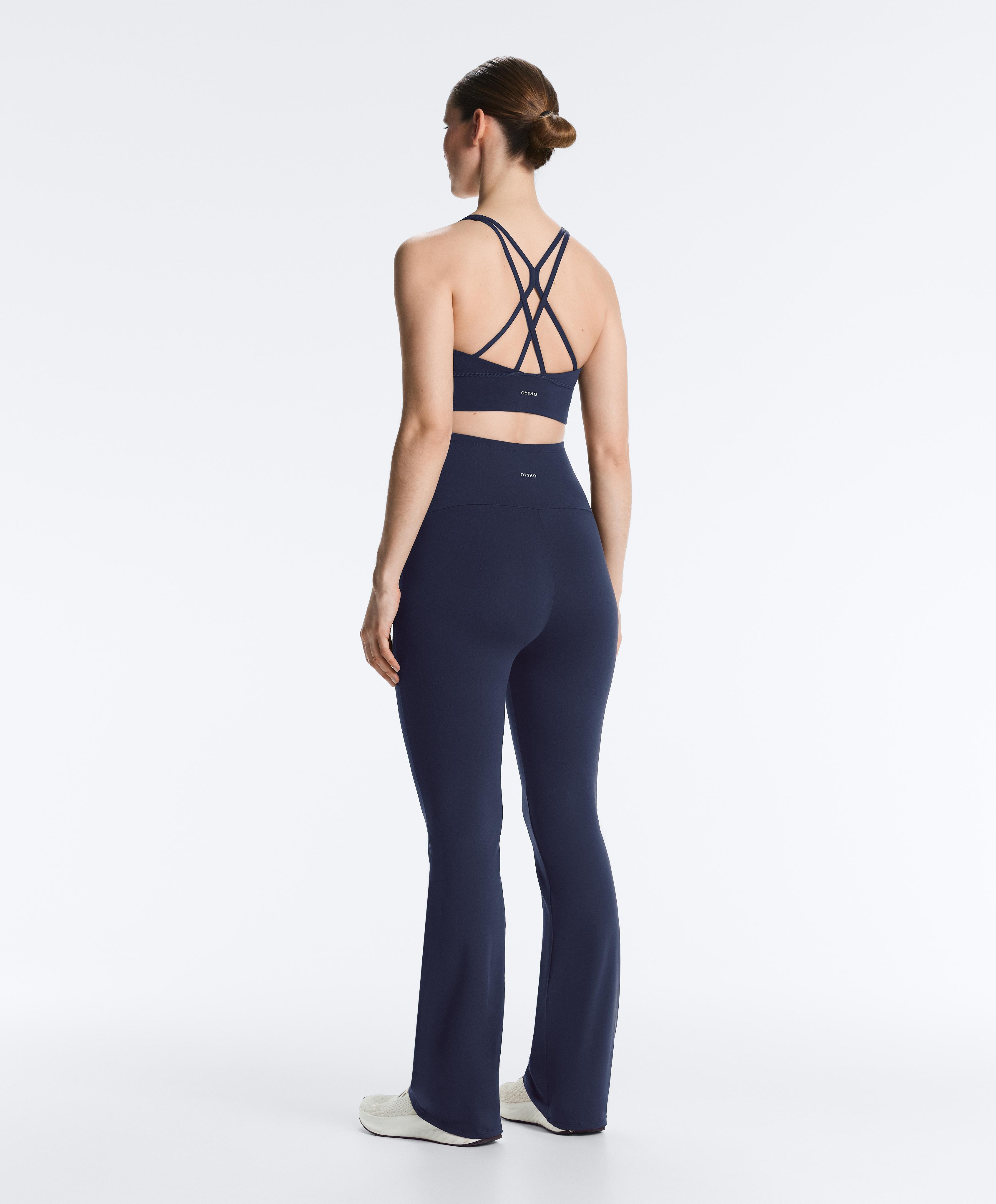Maternity Comfortlux flare trousers — NAVY BLUE