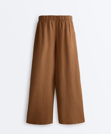 100% linen wide-leg trousers — TOFFEE 9