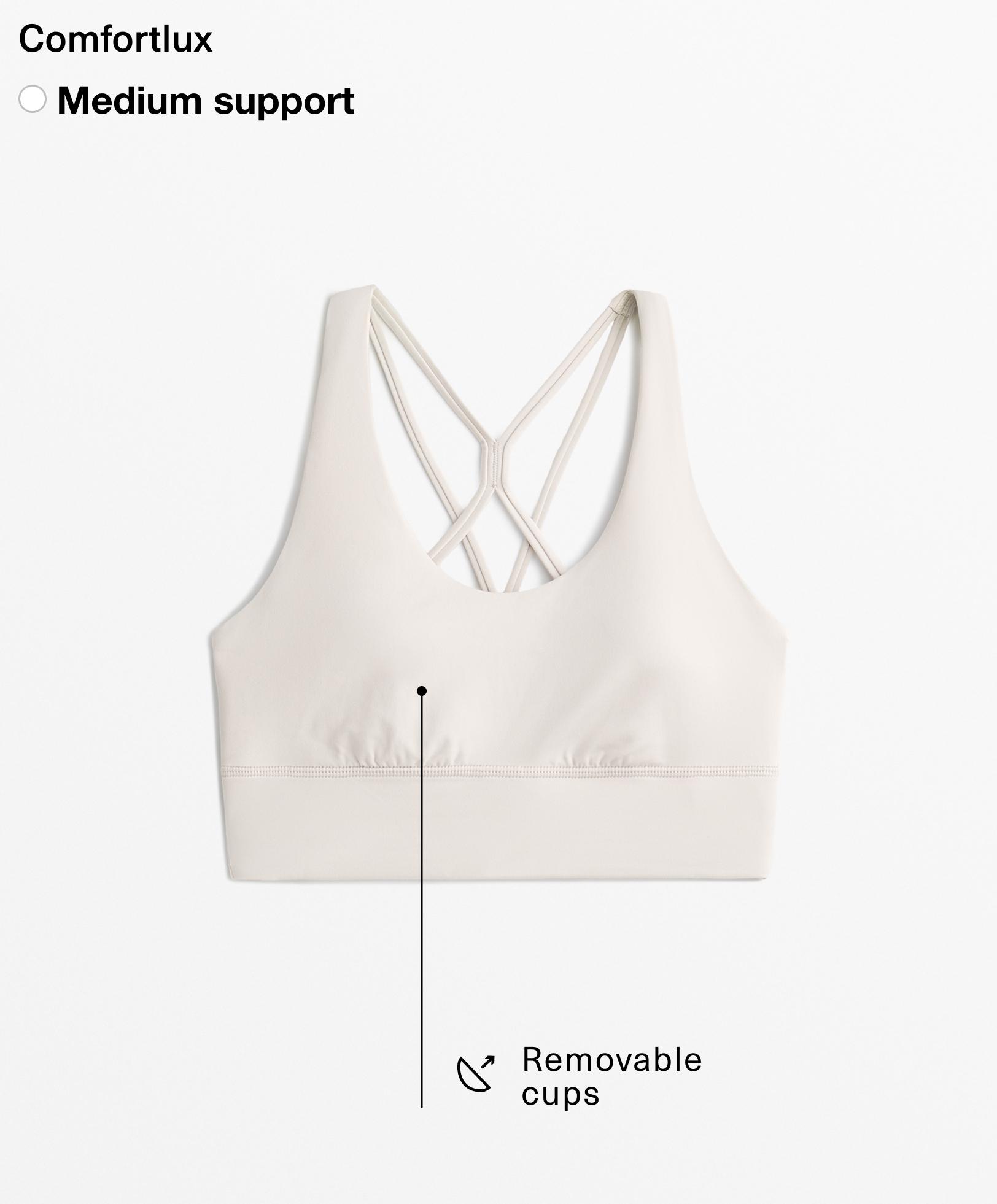 Medium-support comfortlux sports bra with cups