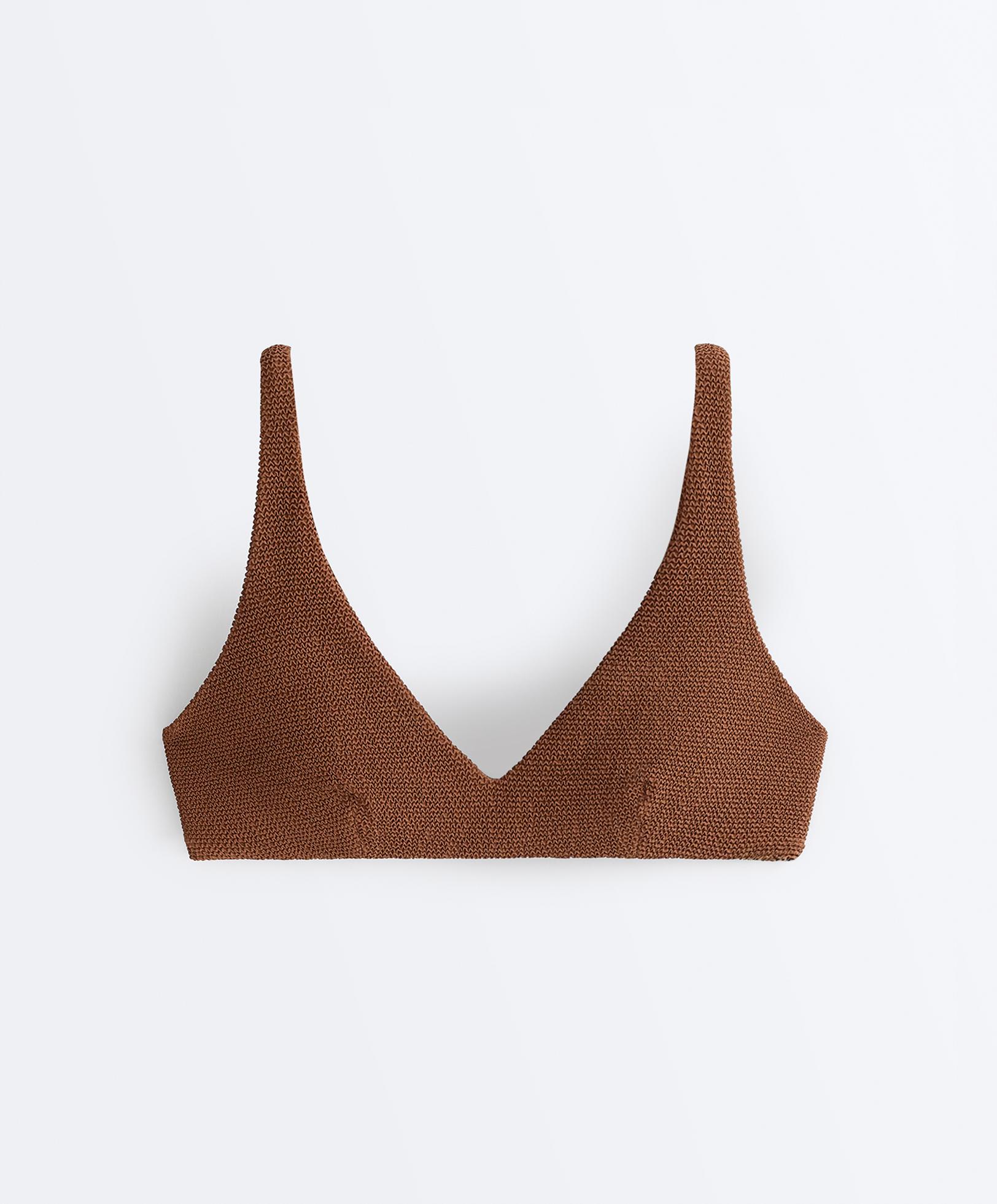 Crinkle halter bikini — TOFFEE