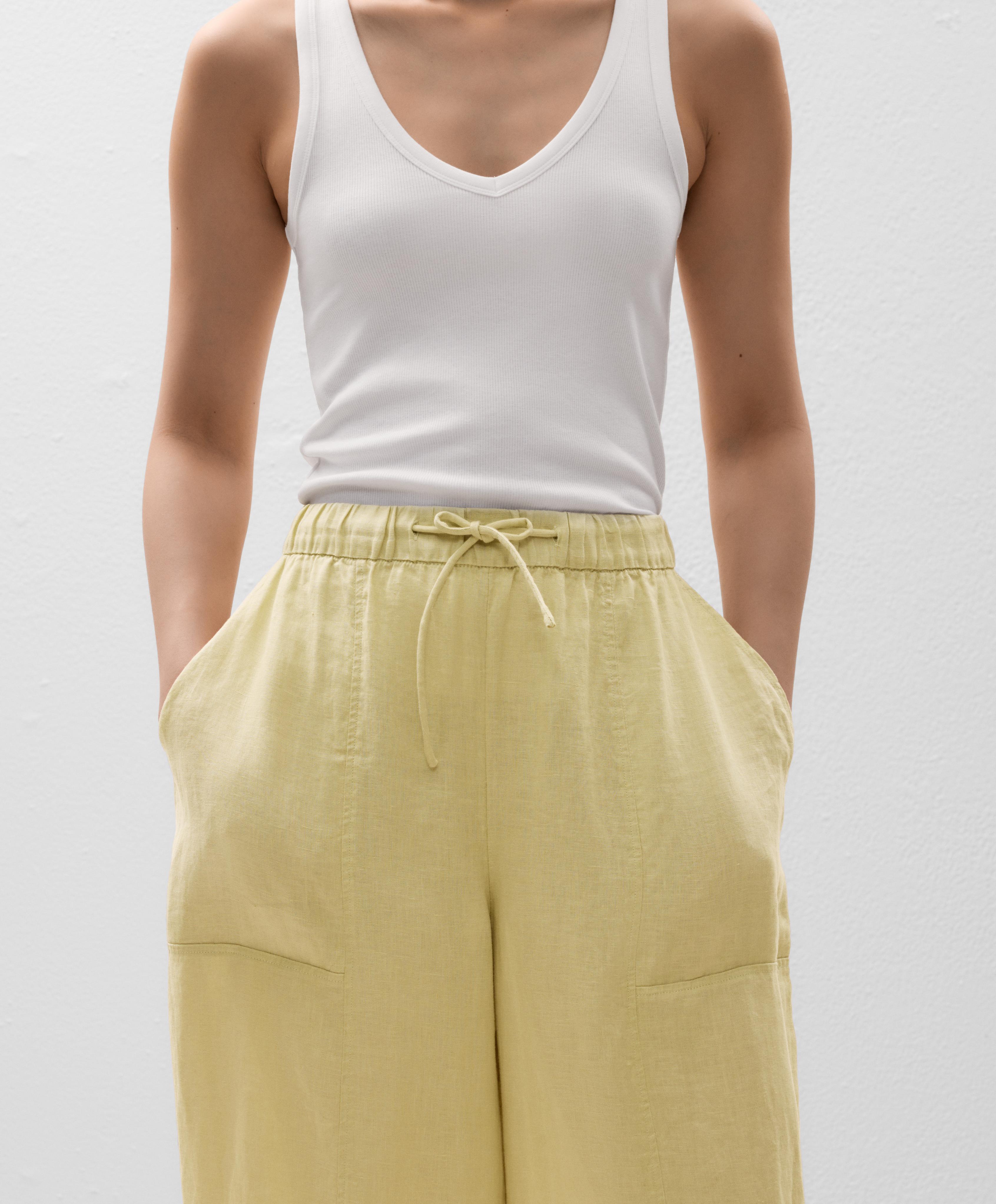 100% Linen Barrel Leg Trousers - Sale 100% Linen Barrel Leg Trousers - Sale