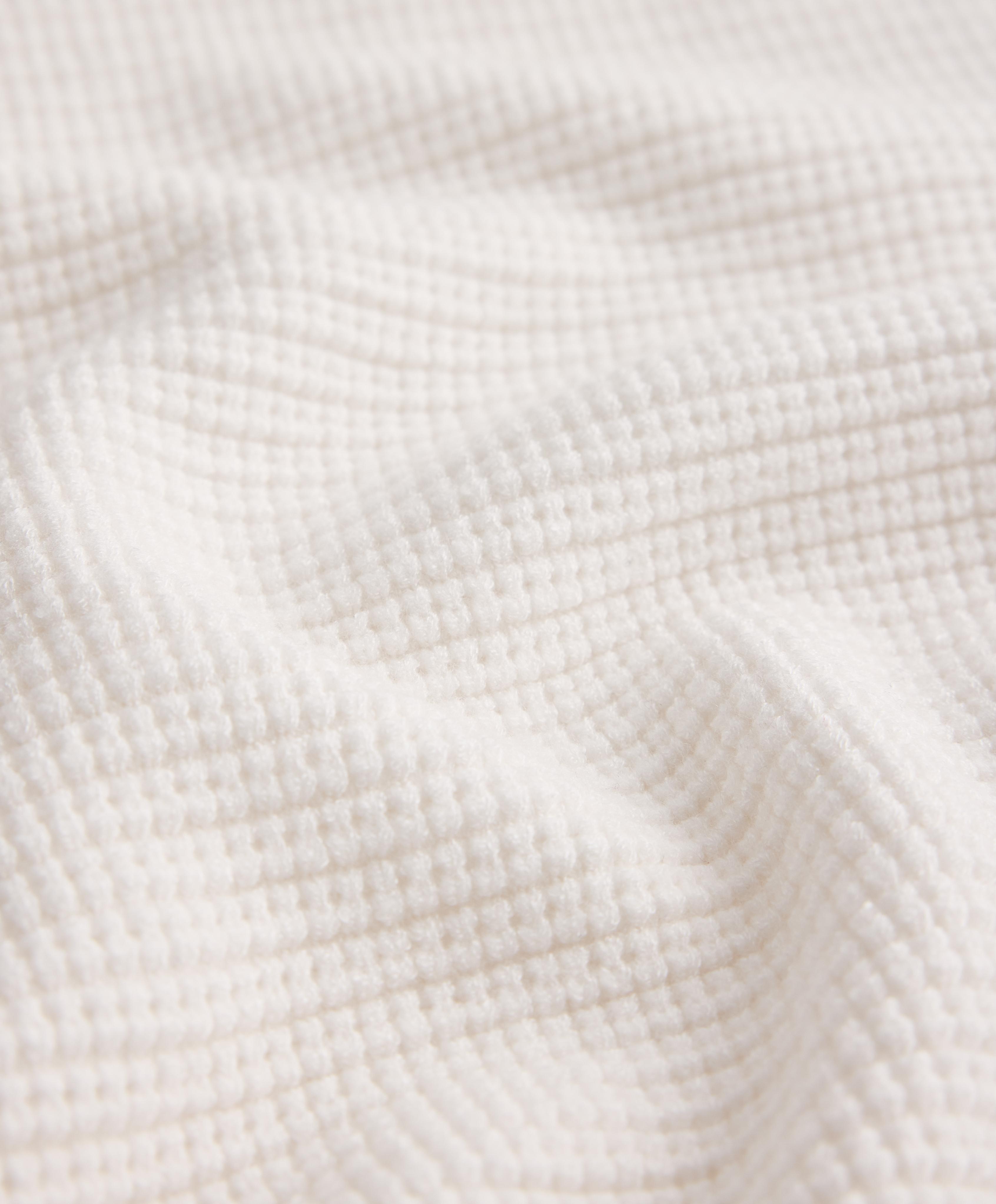 High neck knit jacket — PALE ECRU