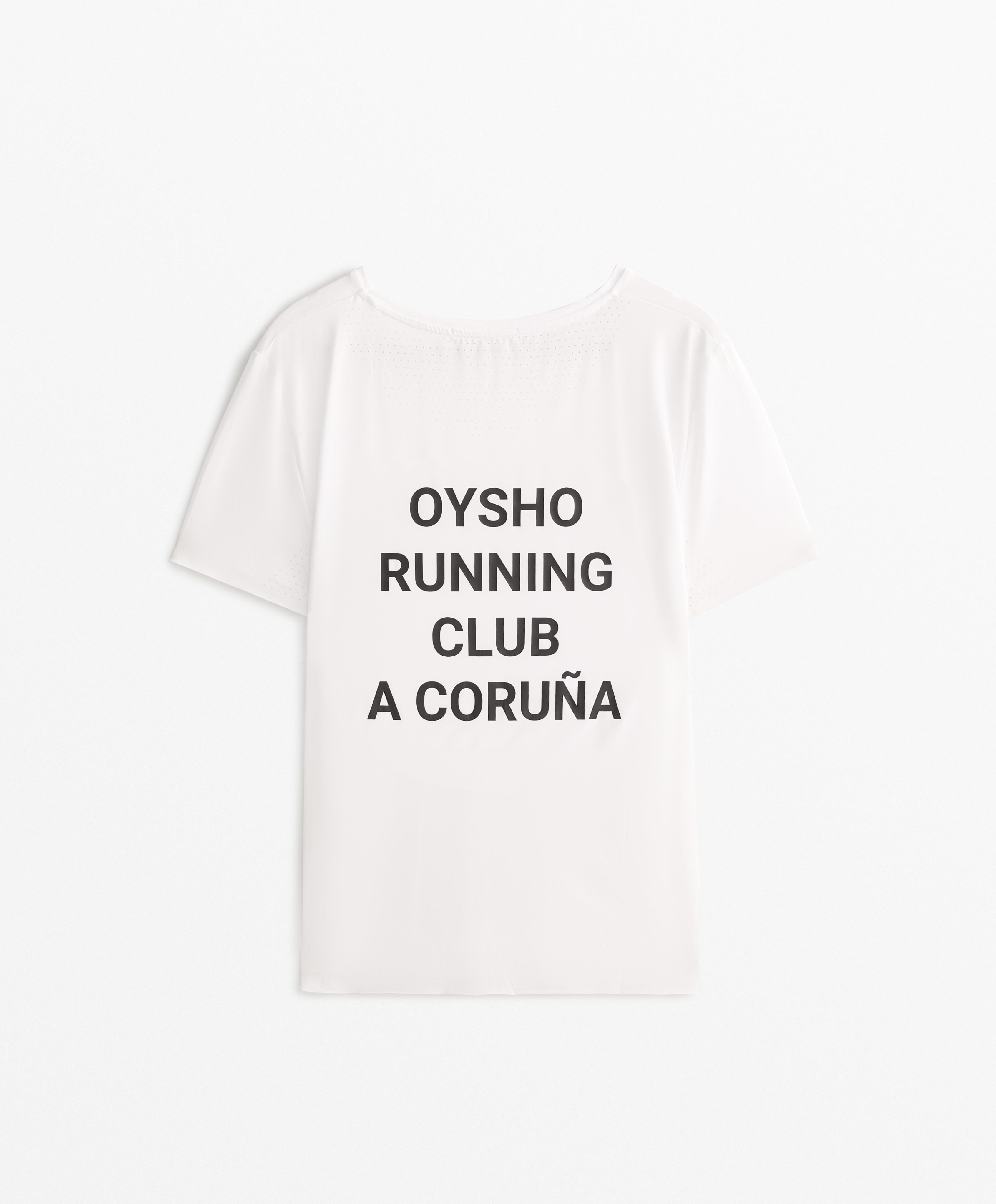 Running Club A Coruña fitted short-sleeved technical T-shirt — WHITE