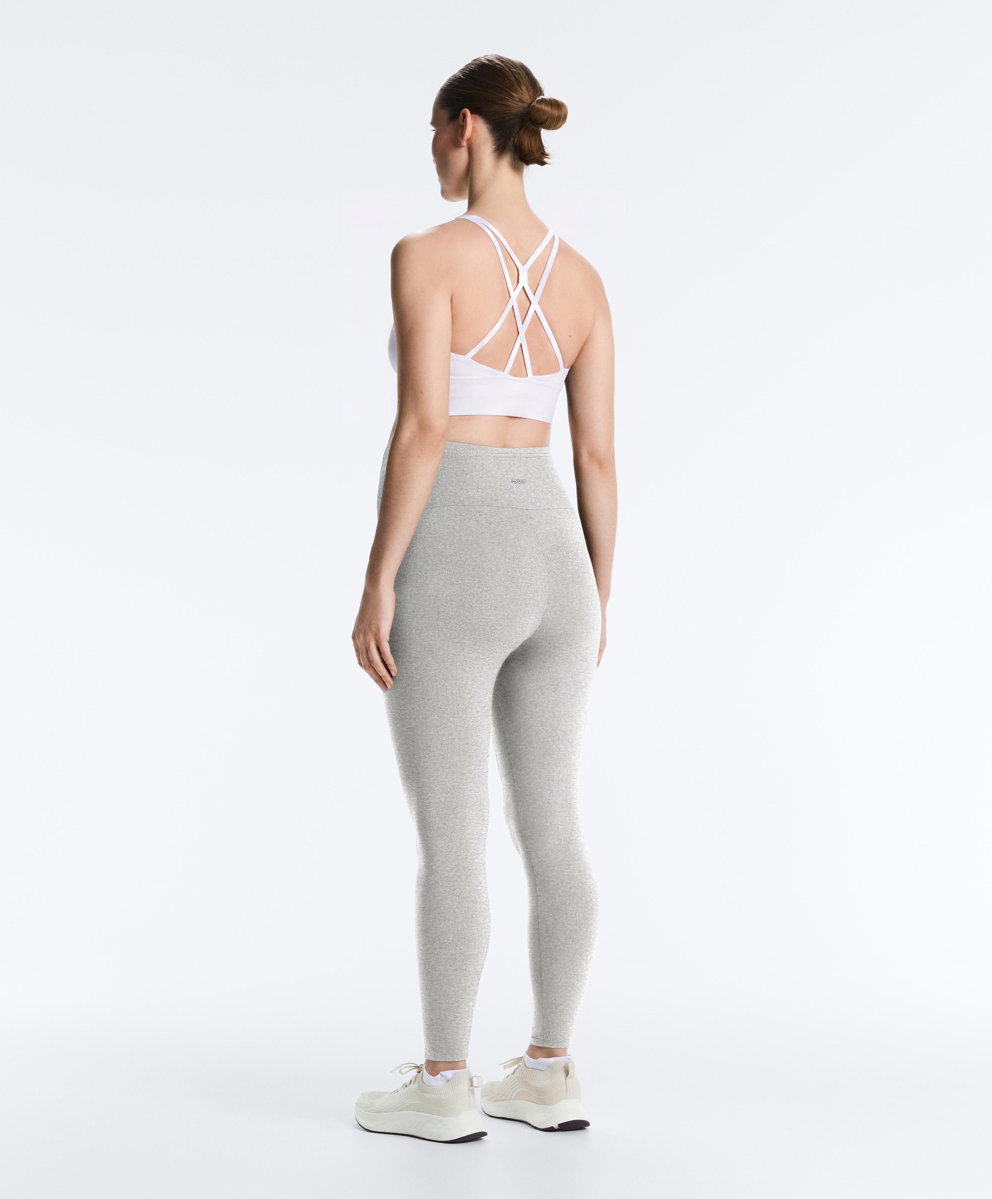 Comfortlux 65cm heathered maternity leggings — PALE GREY