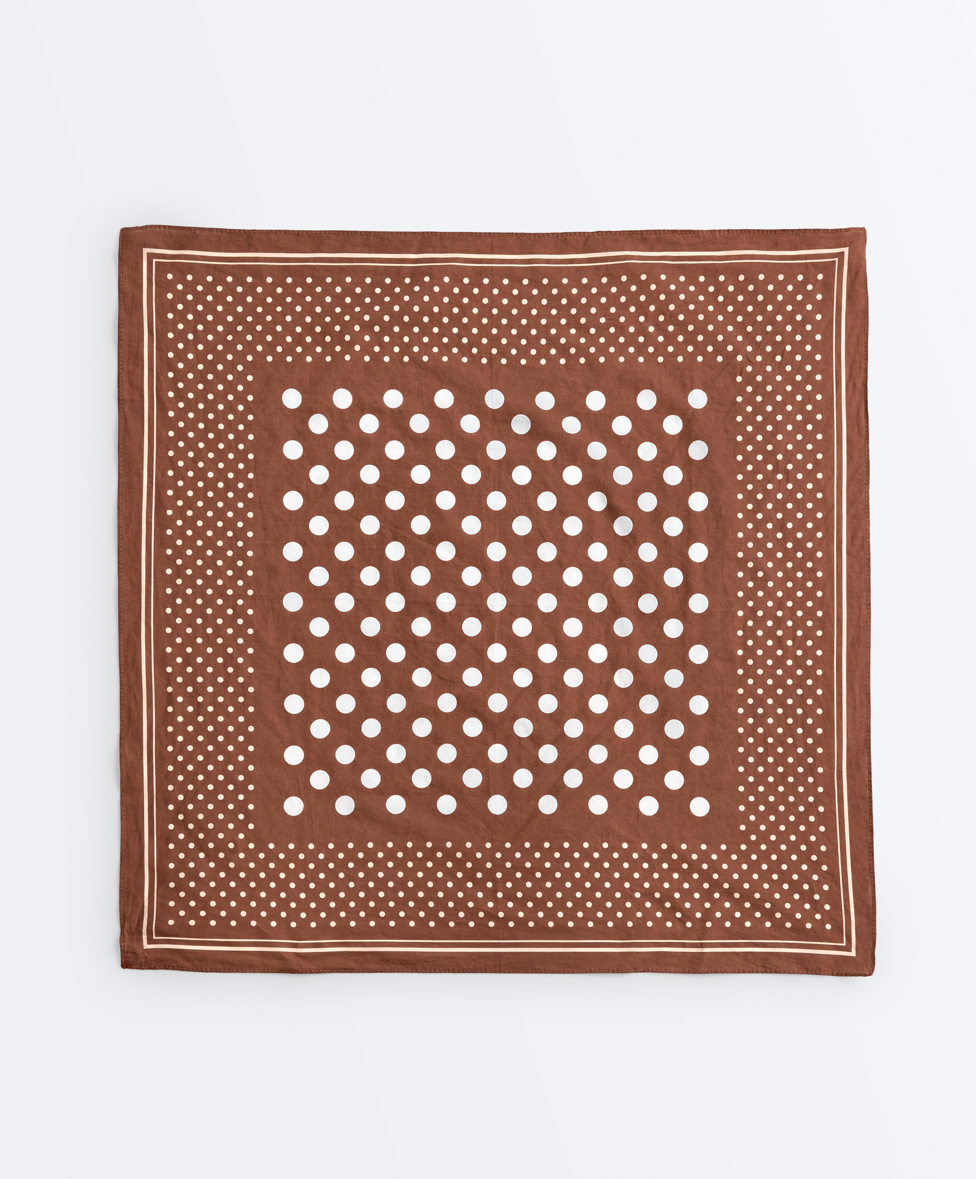 БАНДАНА З 100% БАВОВНИ З ПРИНТОМ У ГОРОШОК