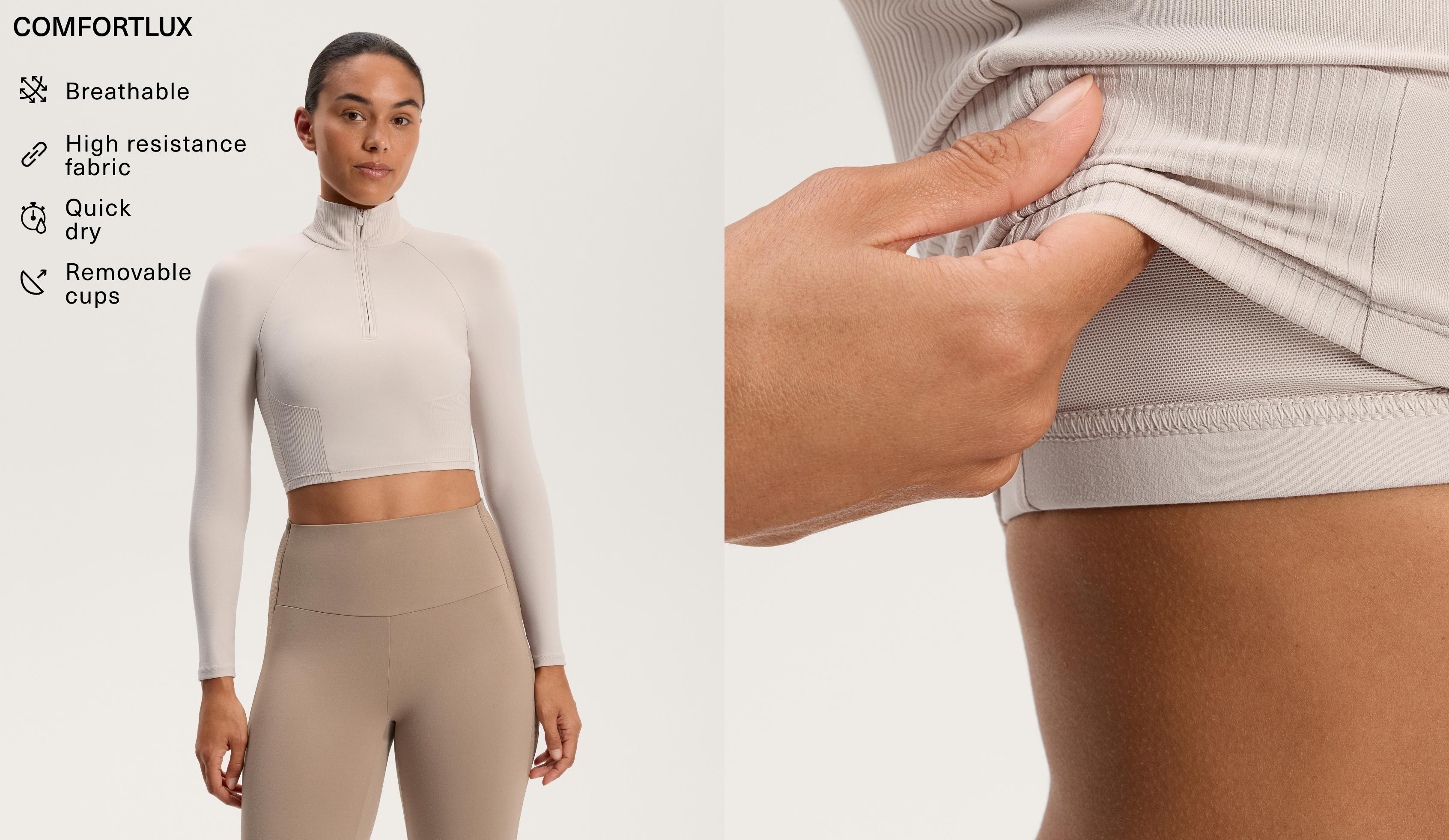 Comfortlux Langarmshirt mit Rippenstruktur