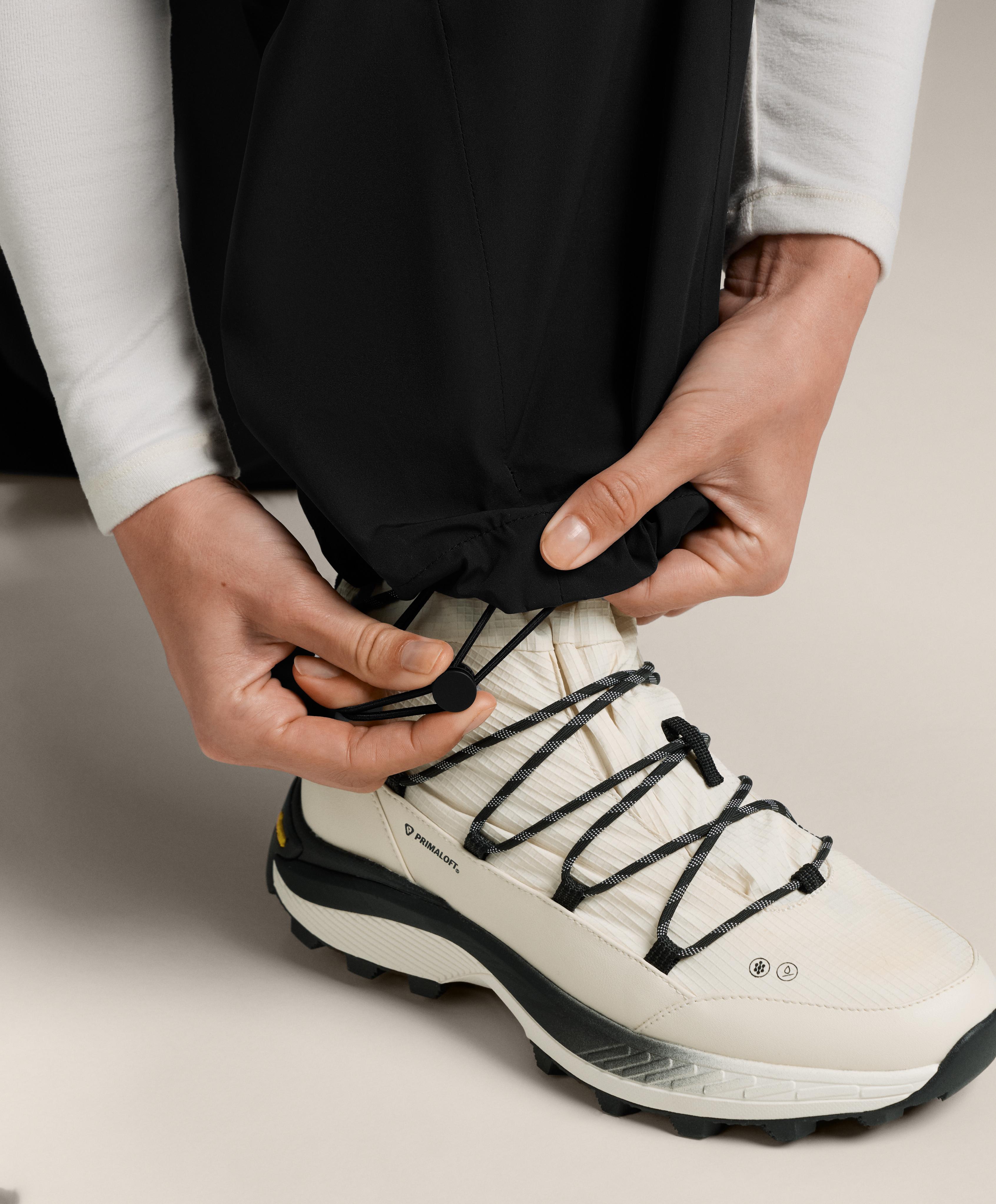 10k waterproof straight-leg trousers — BLACK