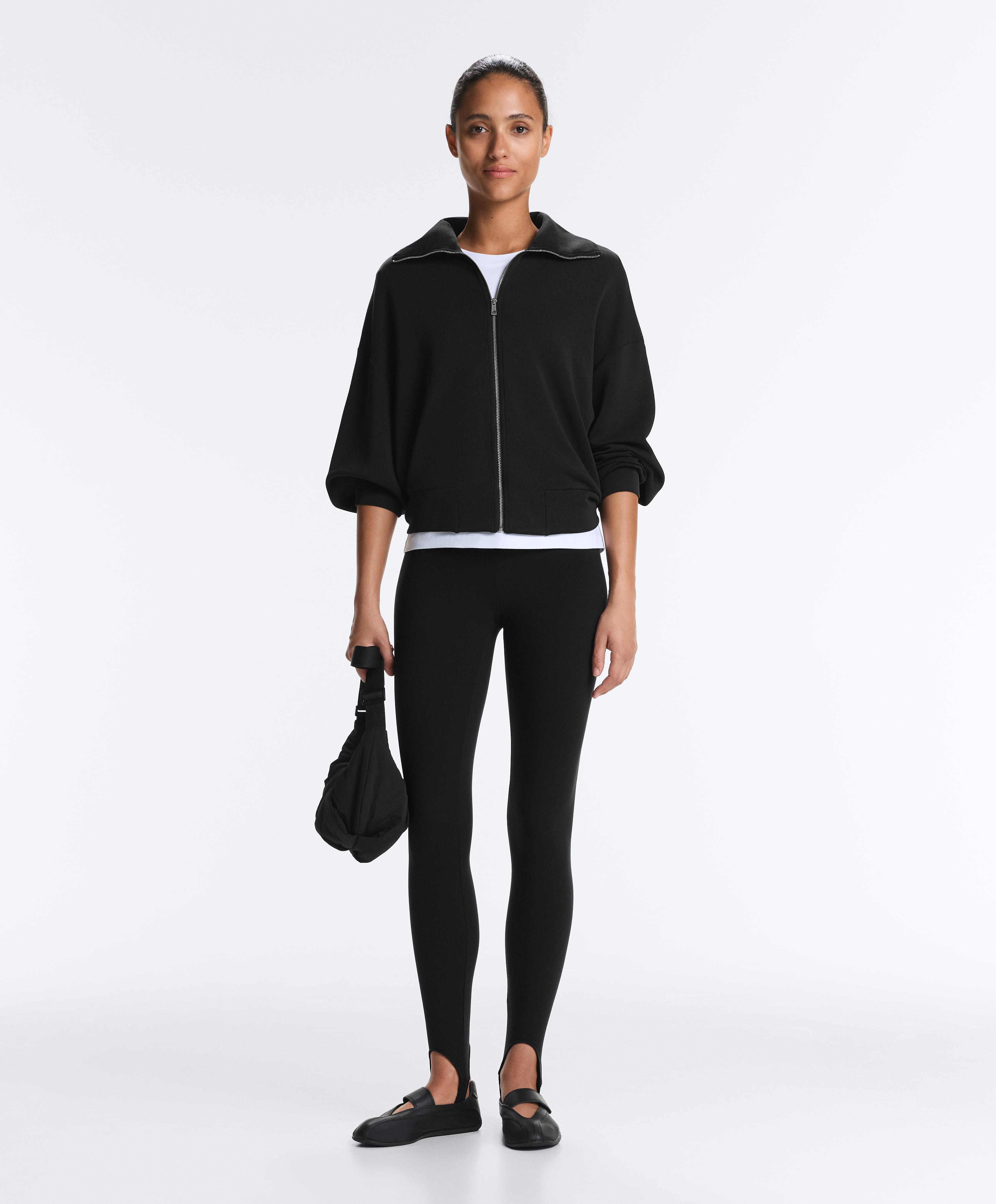 Comfortlux super-high-rise ankle-length leggings — BLACK