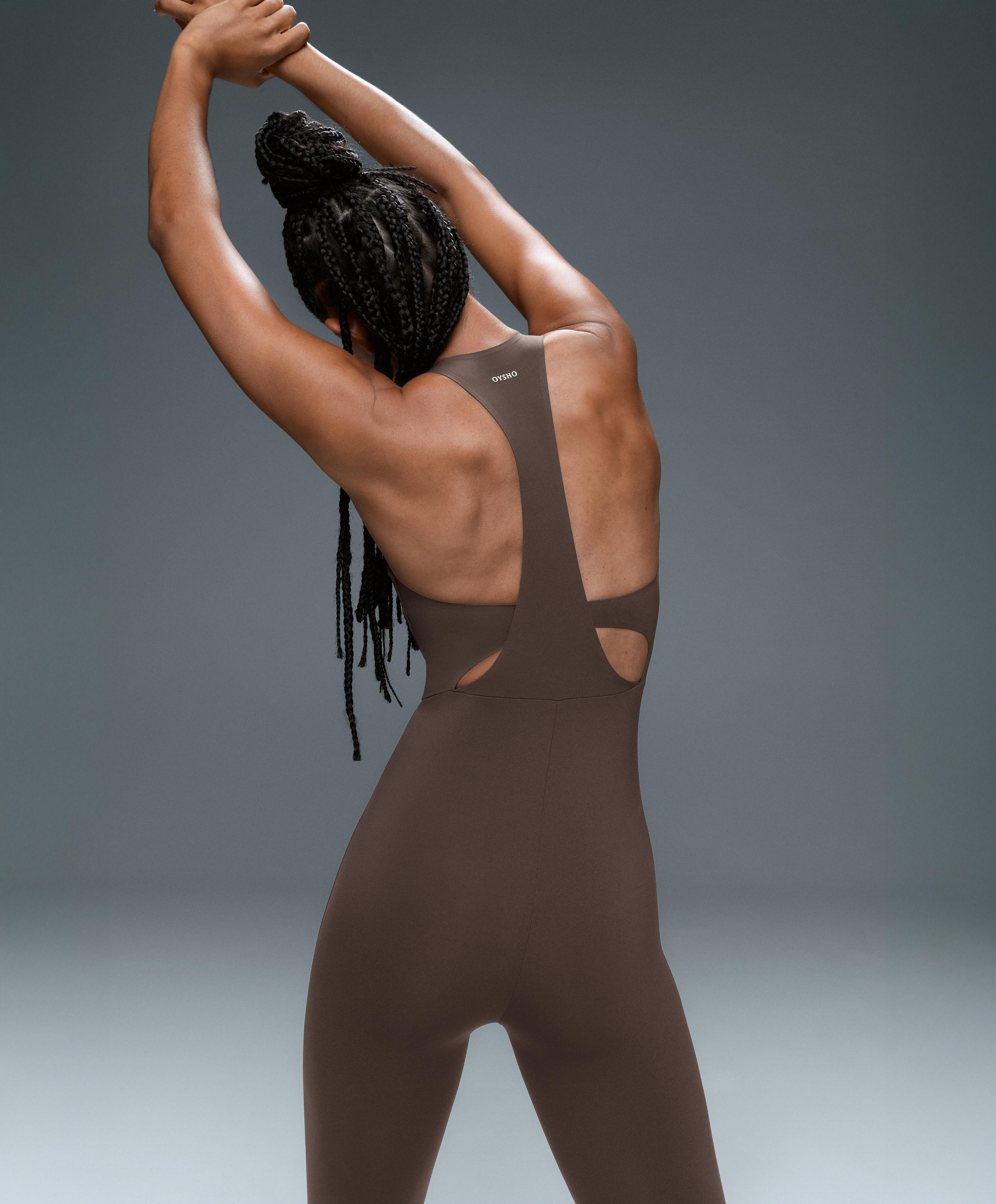 Long Compressive jumpsuit — BROWN