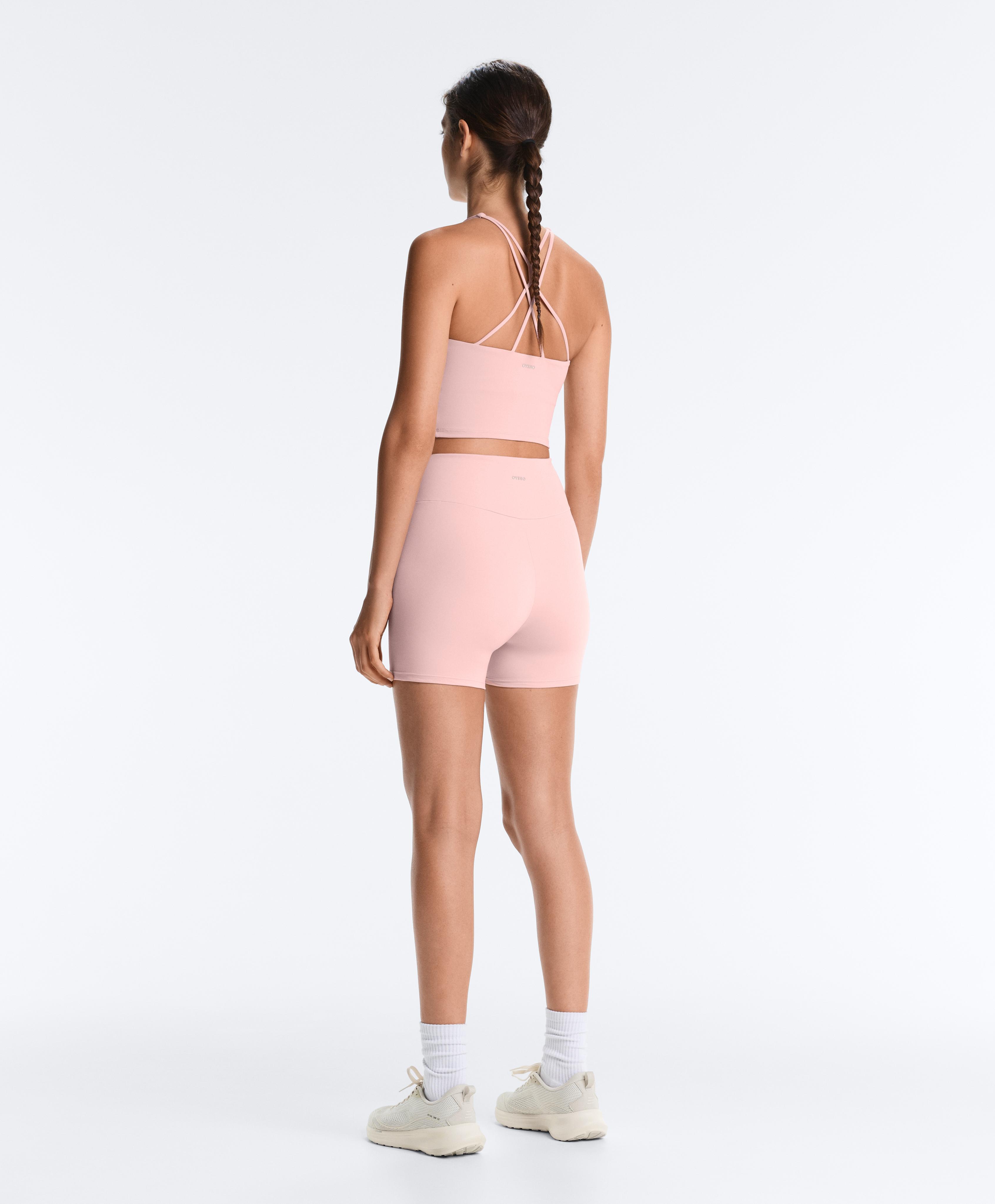 Comfortlux strappy tank top with cups — CLOUD PINK
