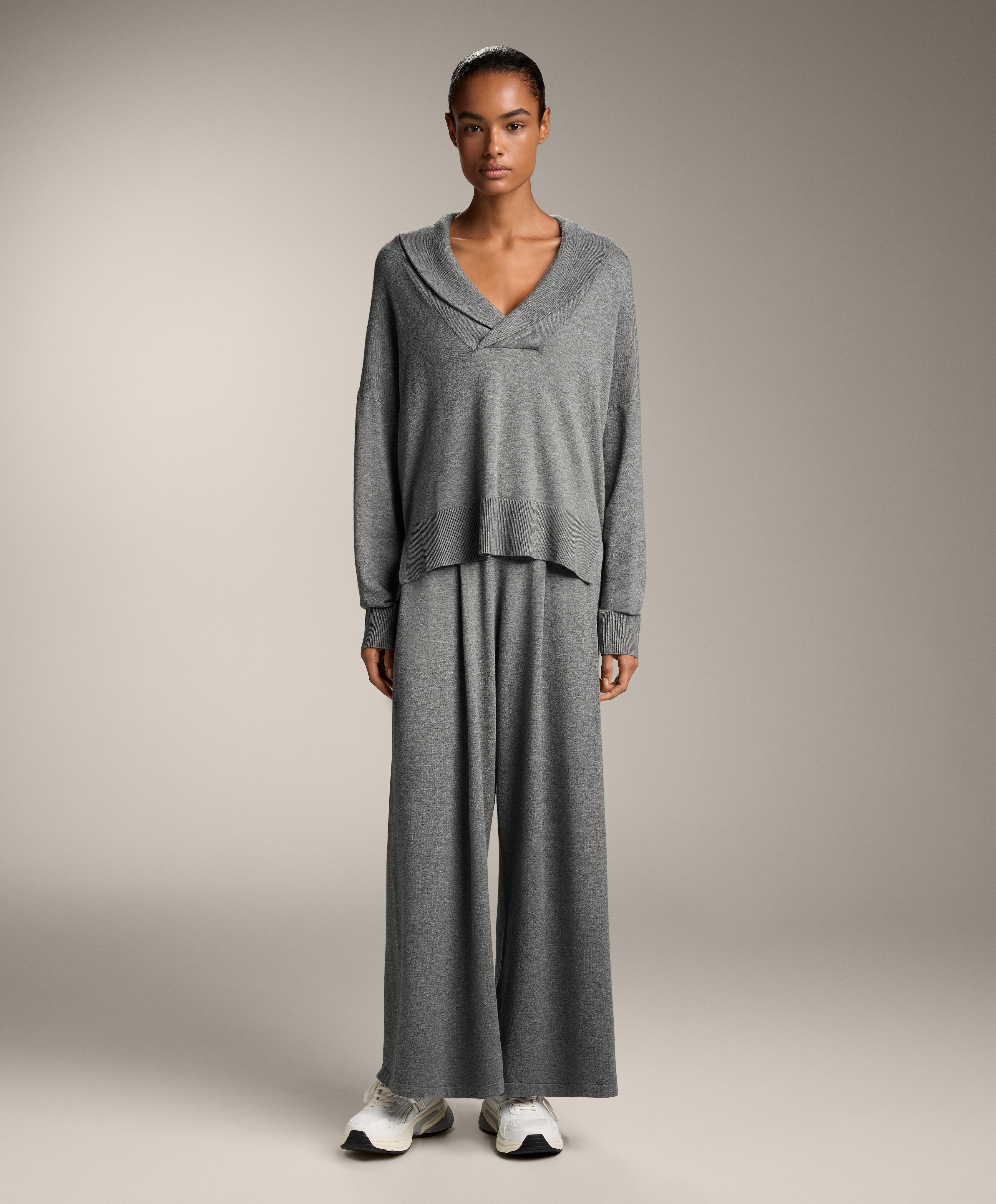 V-neck jumper with lapel - Sale V-neck jumper with lapel - Sale