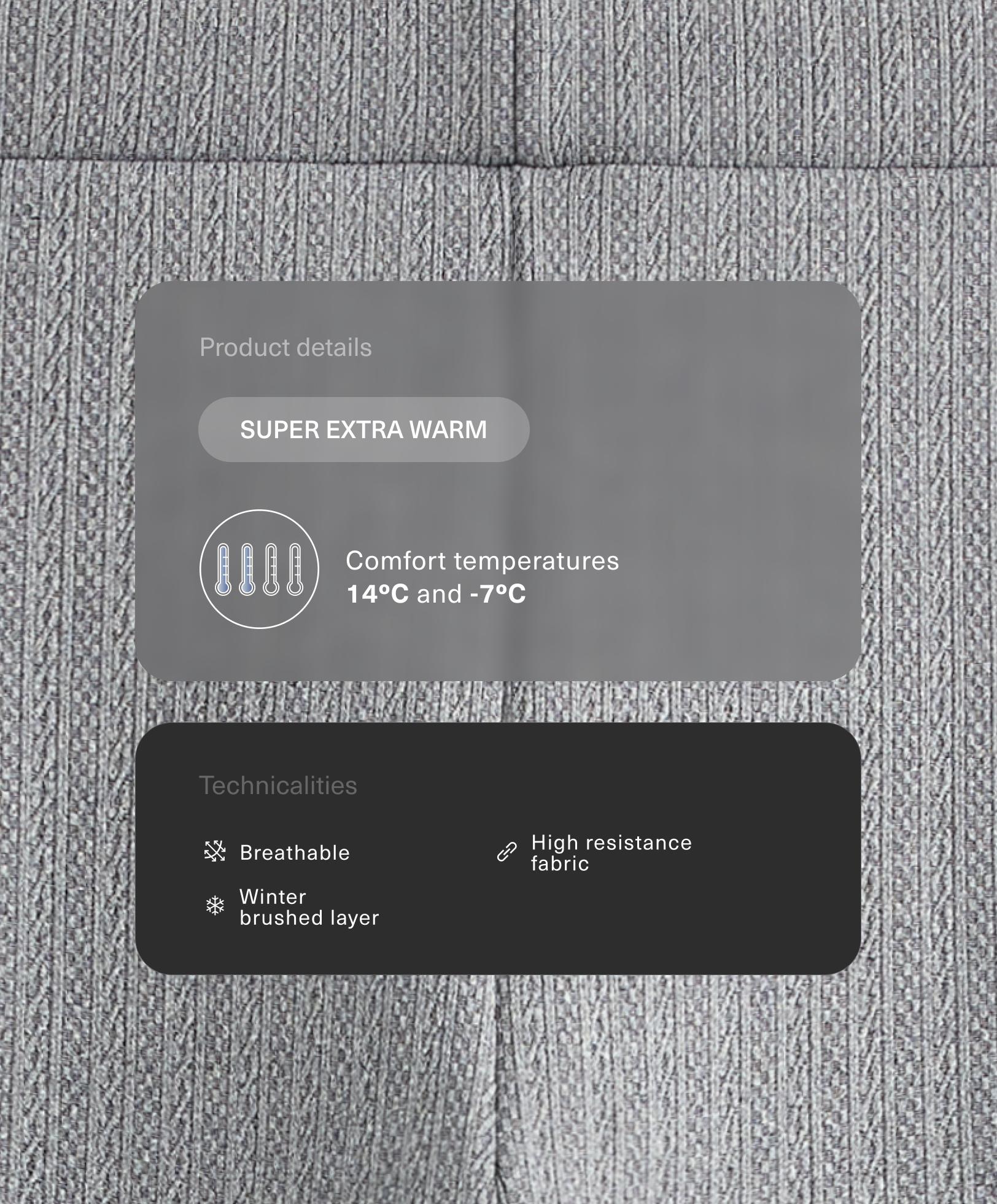 Super-extra-warm braided 70cm high-rise ankle-length leggings - Sale