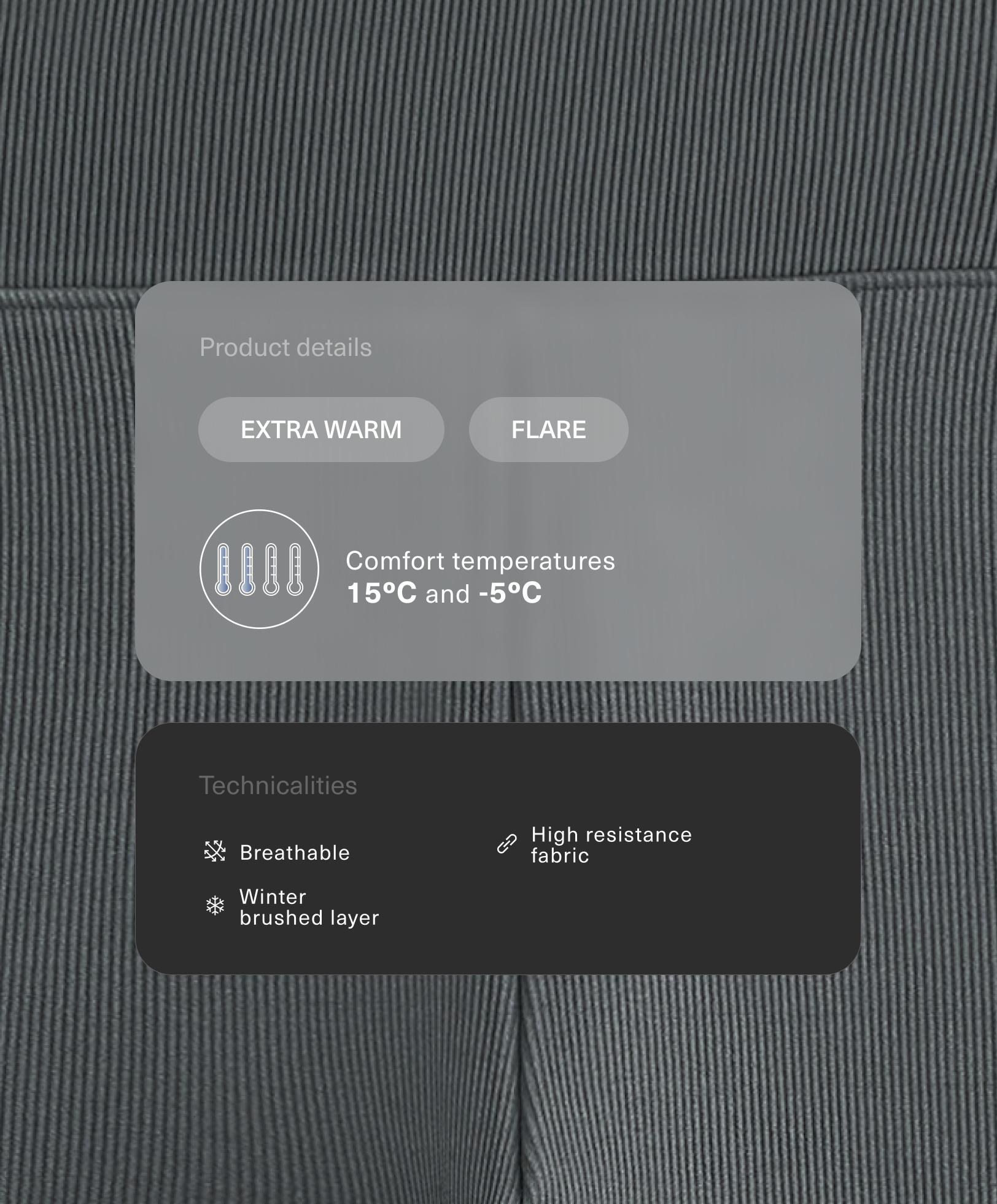 Pantalón flare super high rise seamless extra warm rib