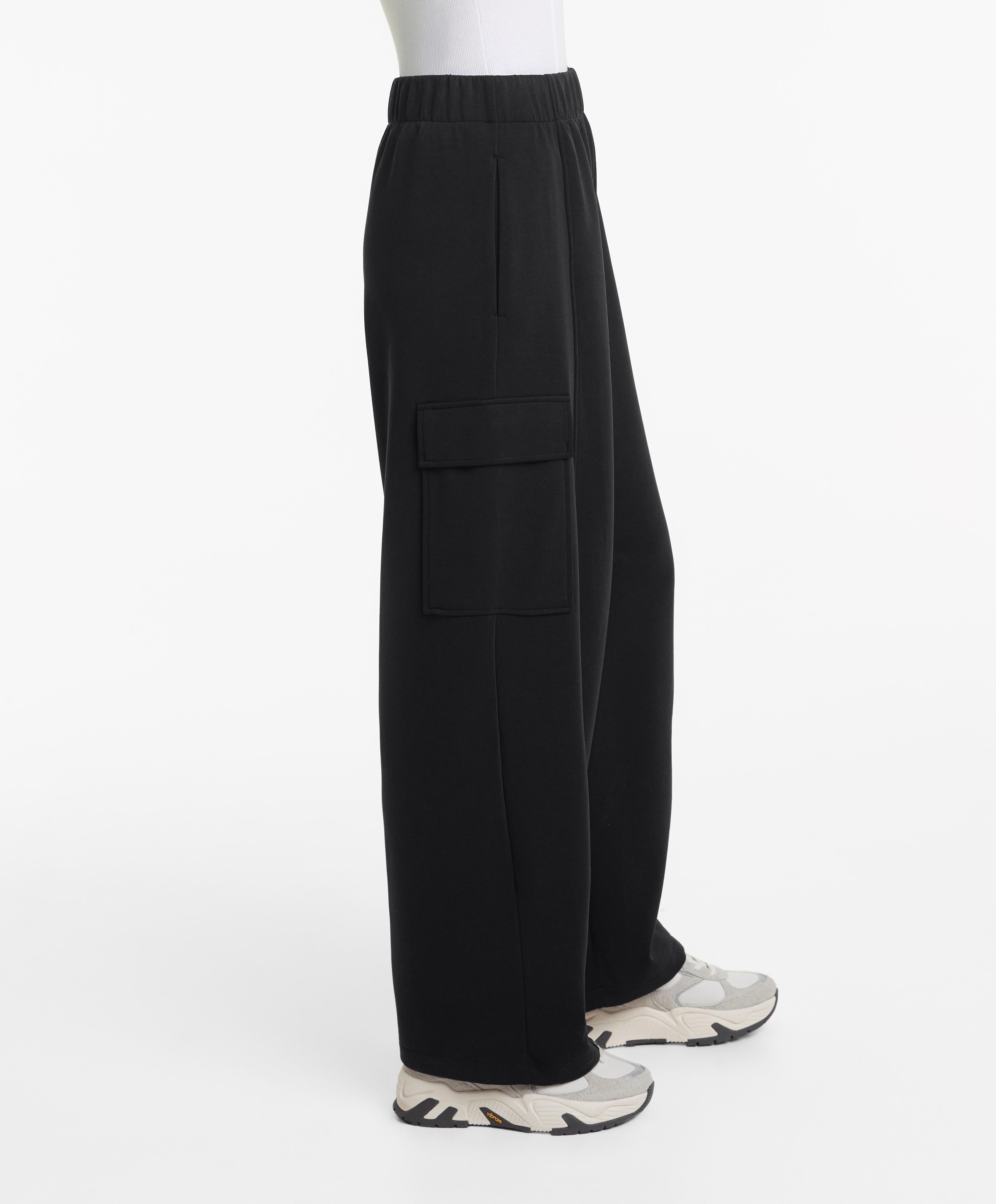 Barrel trousers with brushed modal