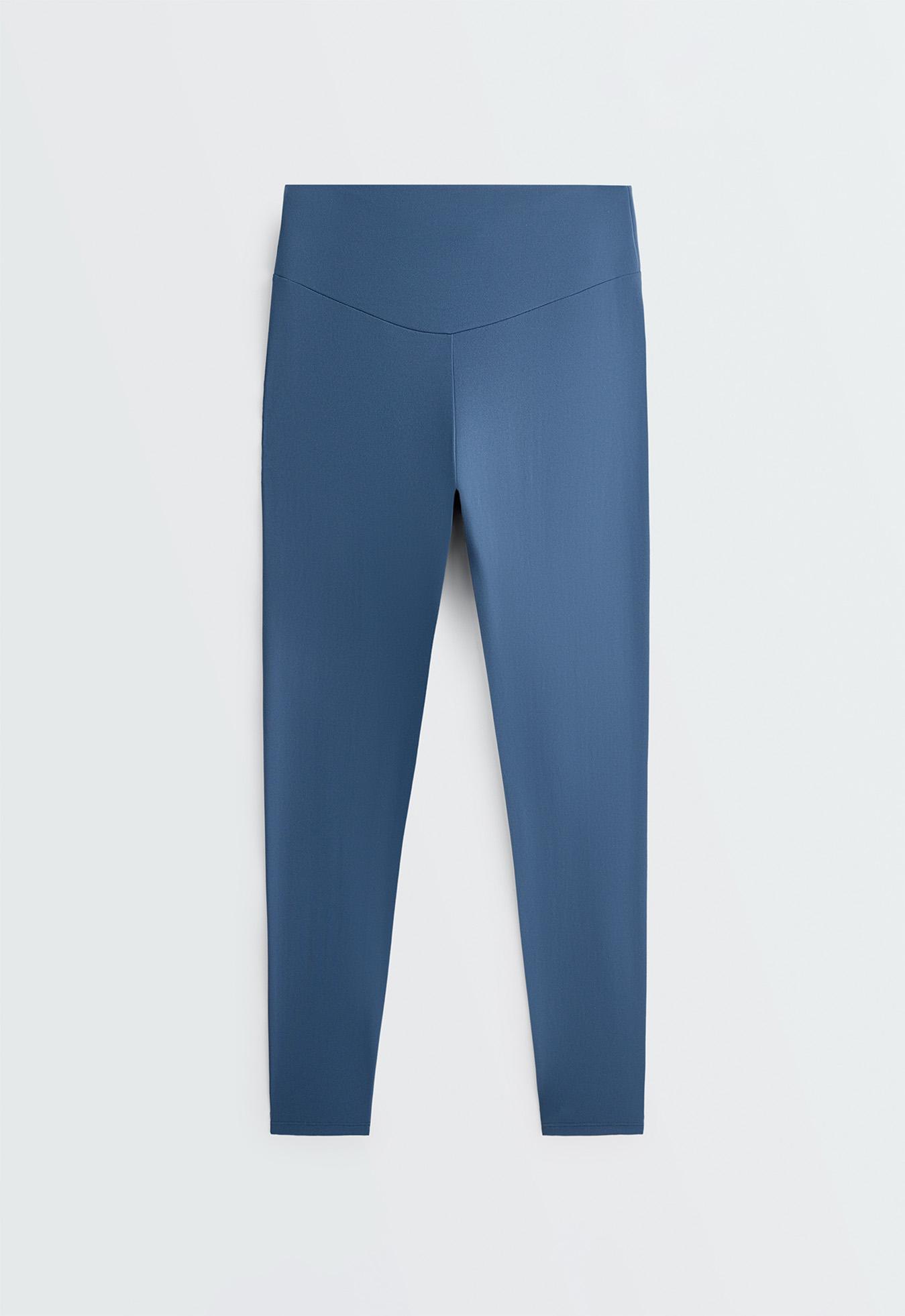 Comfortlux high-waisted ankle-length leggings — MID GREY-BLUE