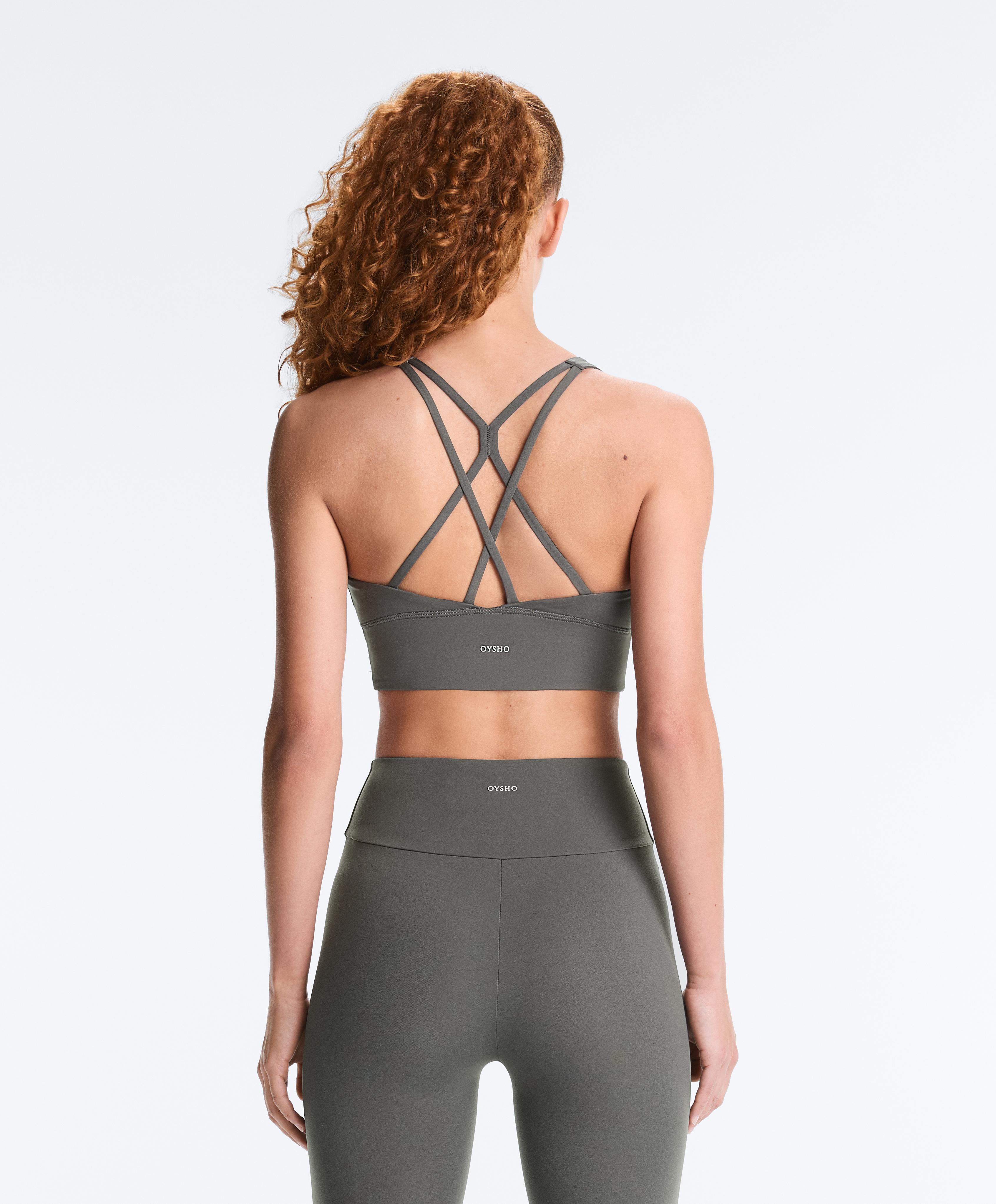 Medium-support Comfortlux sports bra with cups — DARK ANTHRACITE
