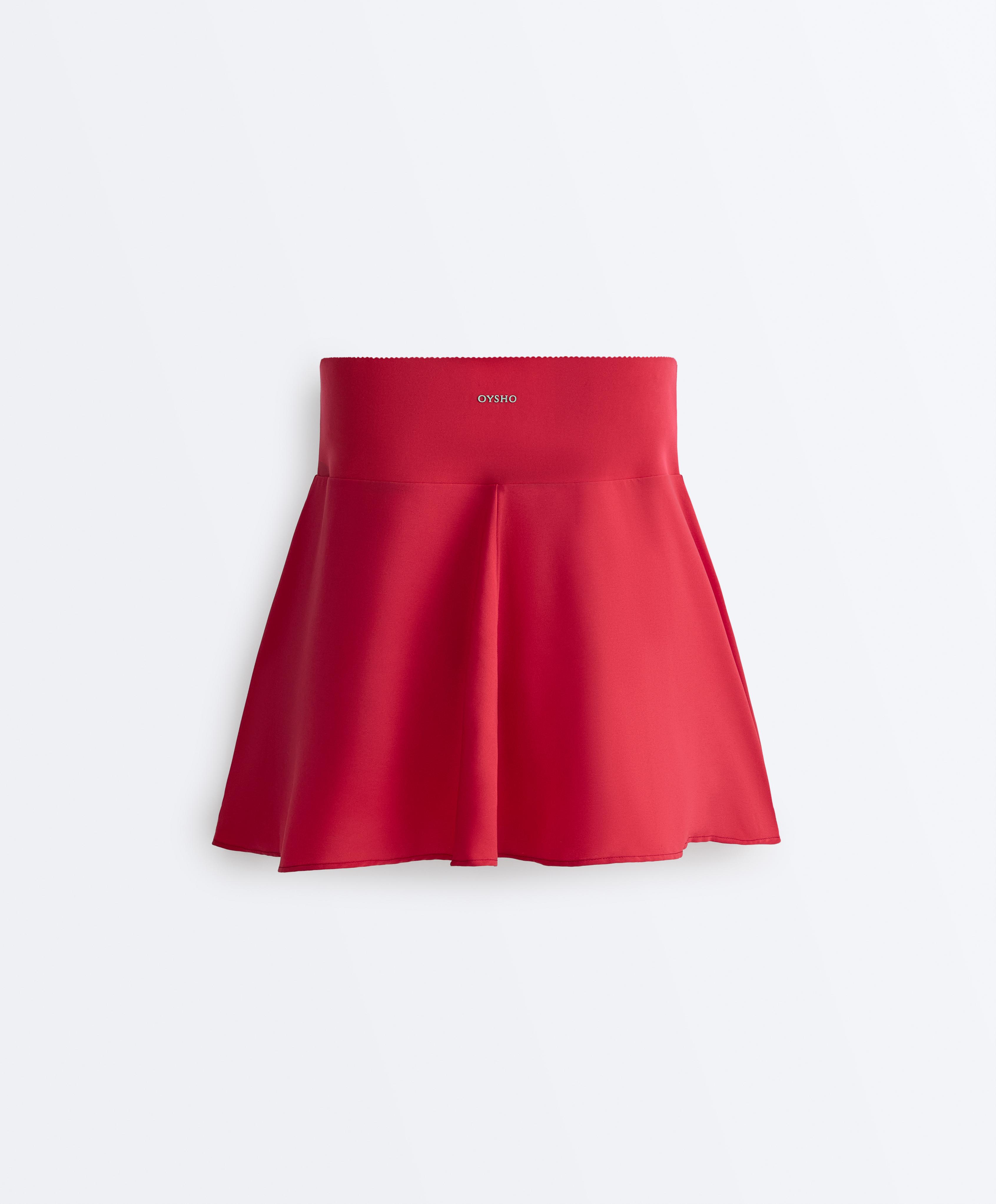 High rise Compressive skirt — RED
