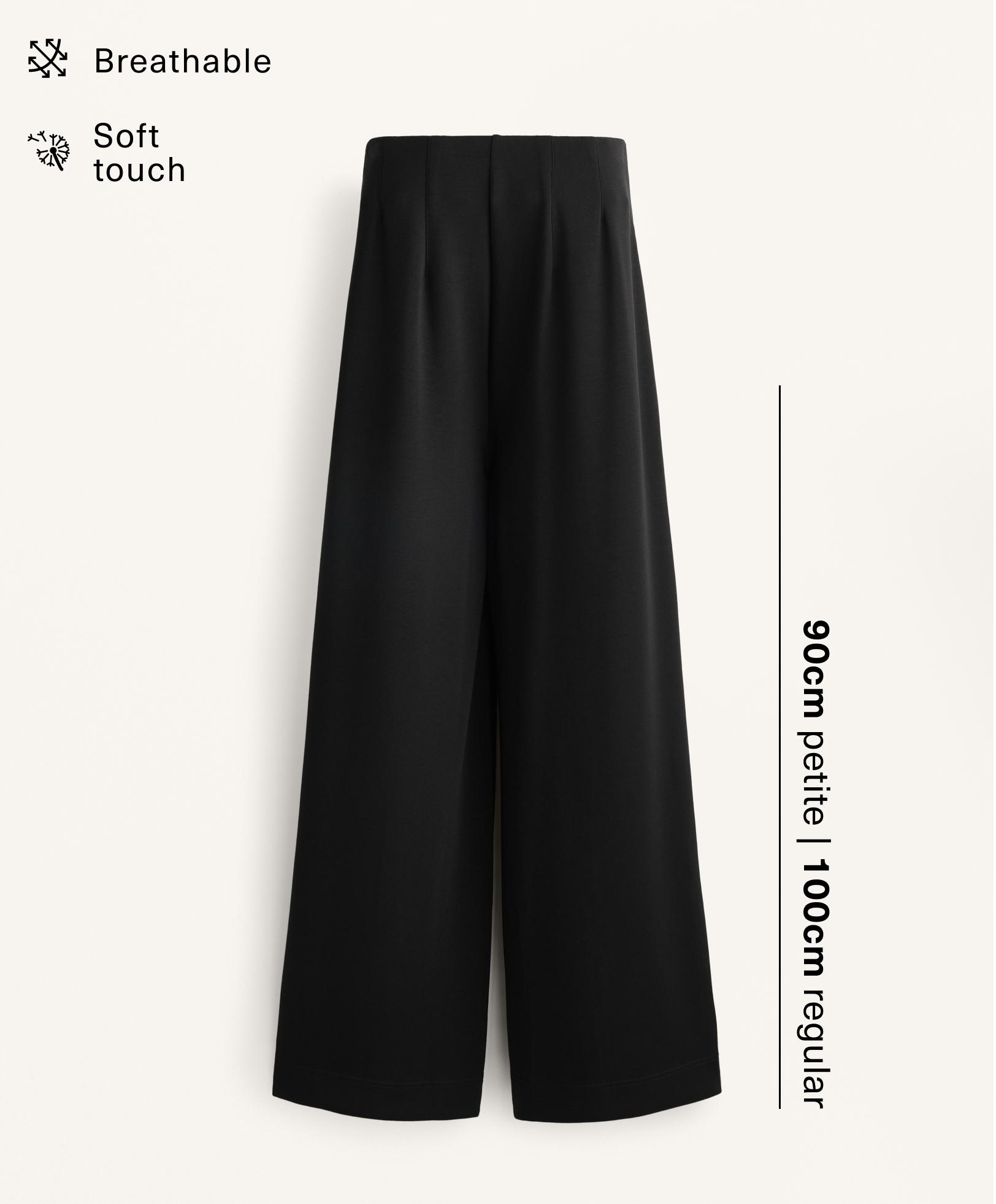 Soft touch modal straight-leg crease trousers