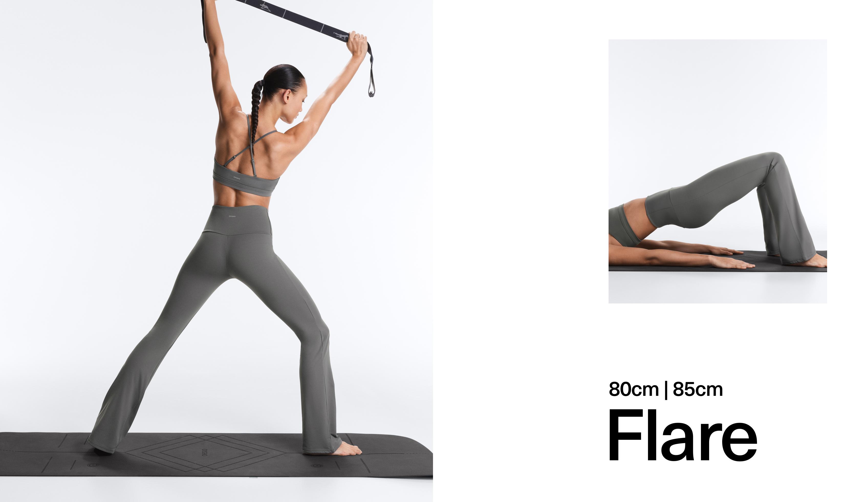 High-rise Comfortlux flare trousers — MID GREY