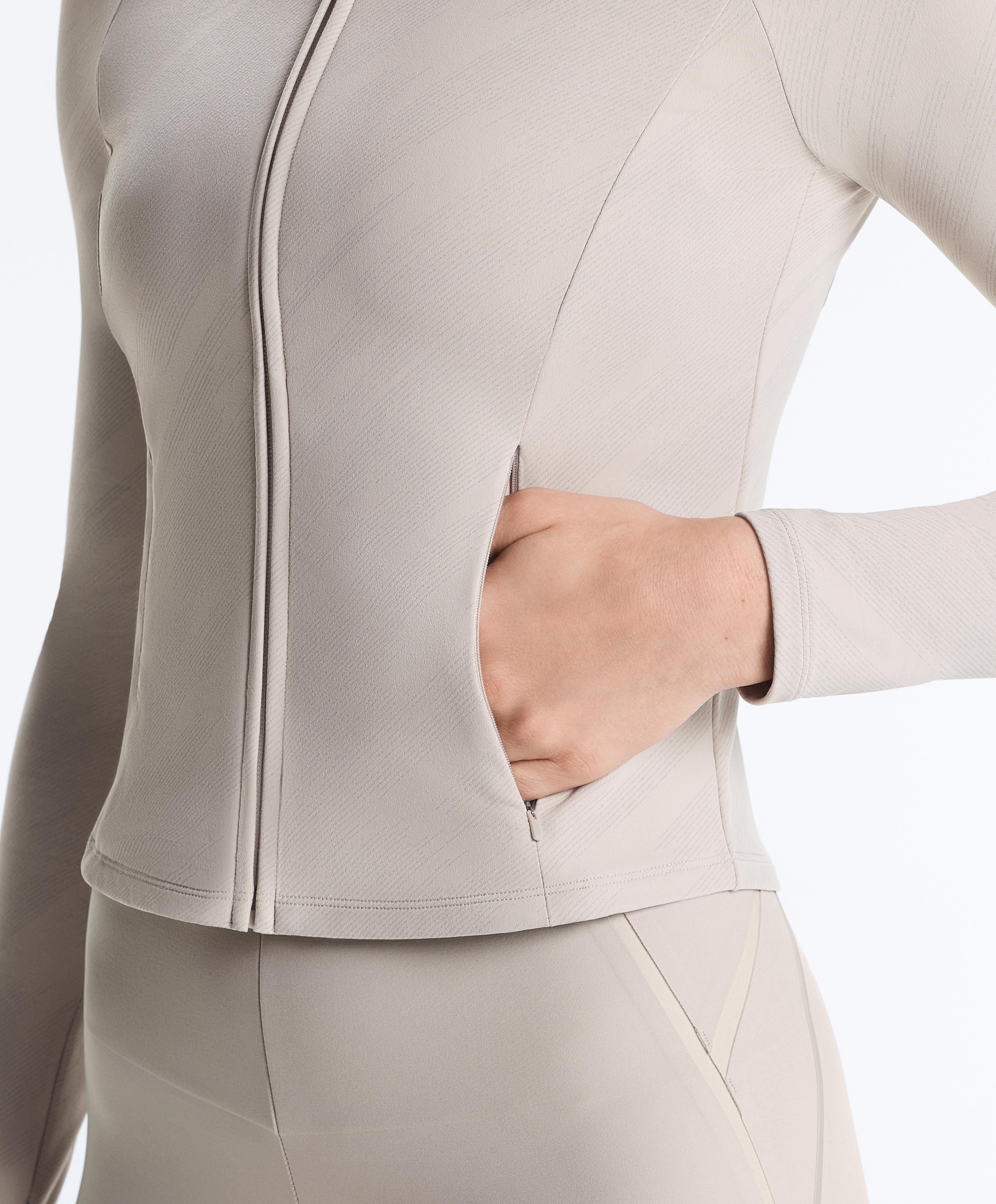 Light warm reflective technical jacket — TAUPE
