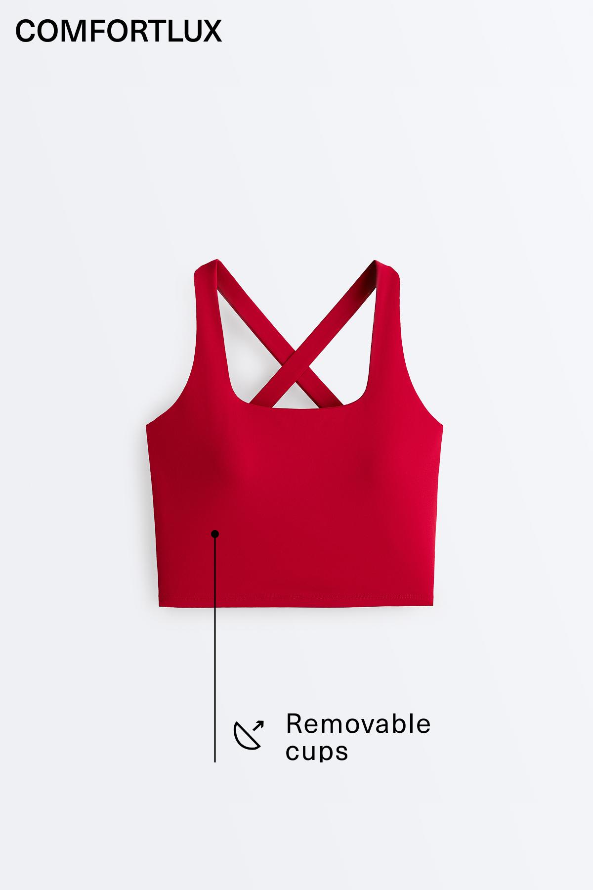 Comfortlux crossover back tank top — BRIGHT RED