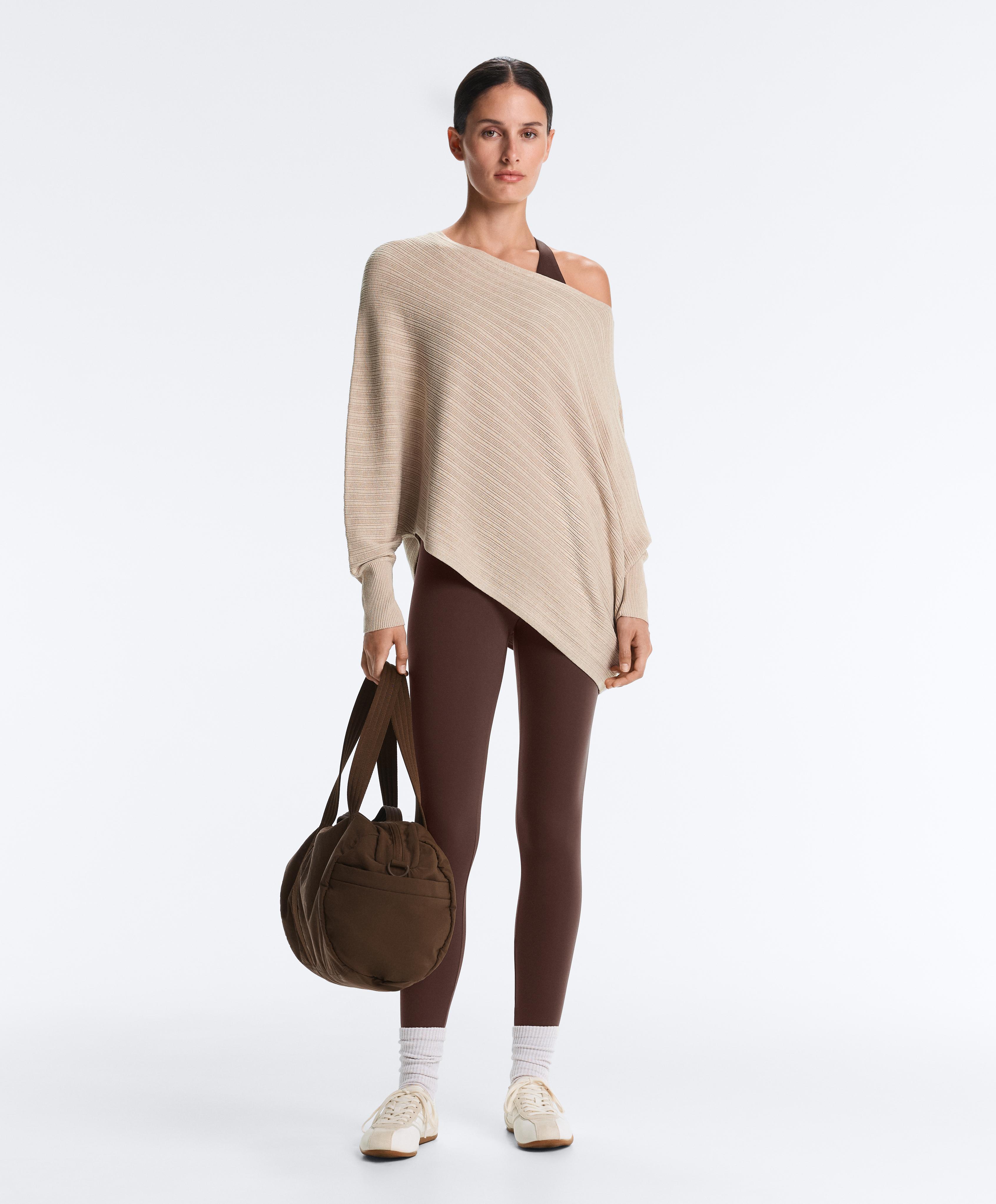 Knit rib cape jumper — SANDY