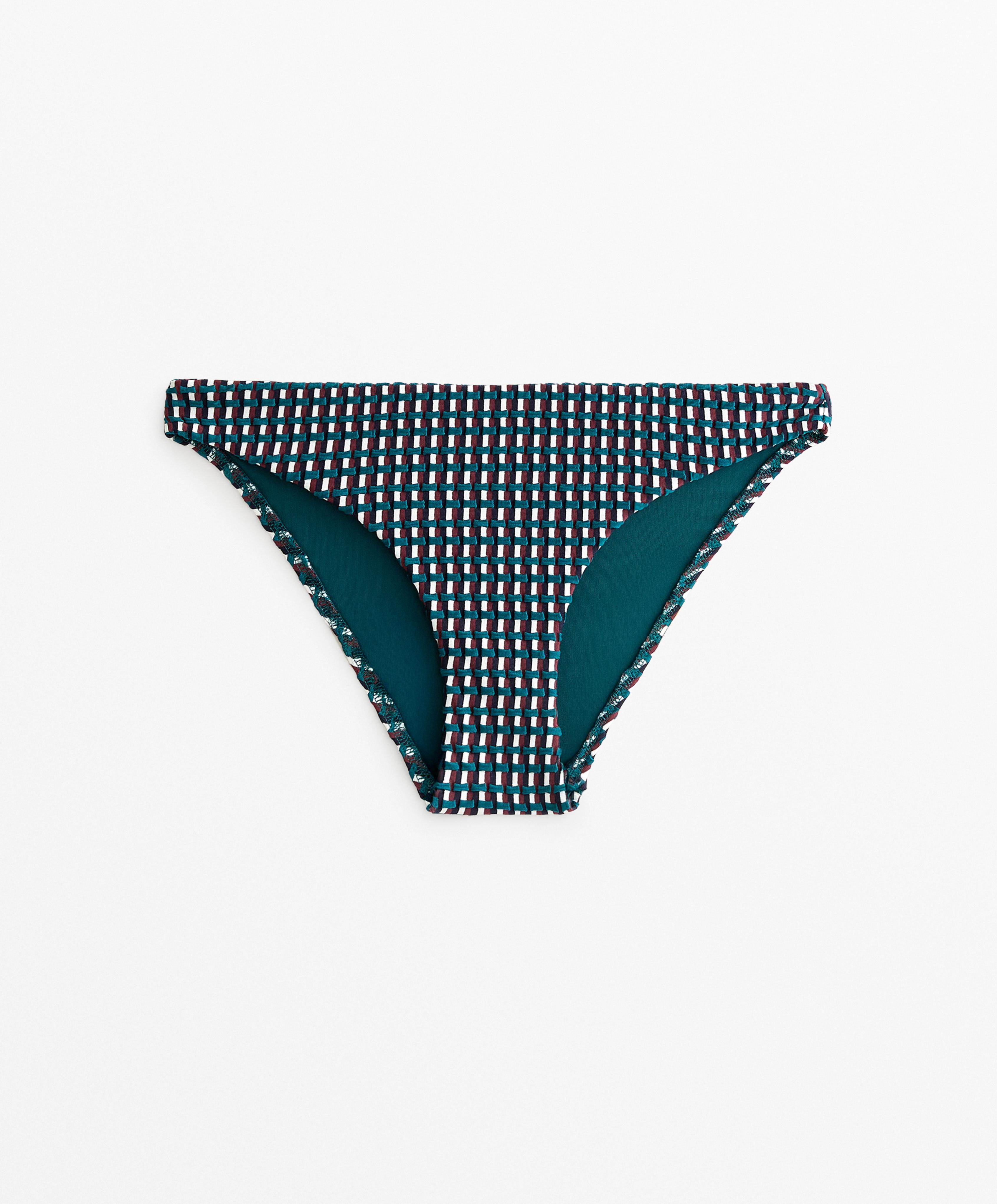 Bikini braga clásica jacquard tricolor