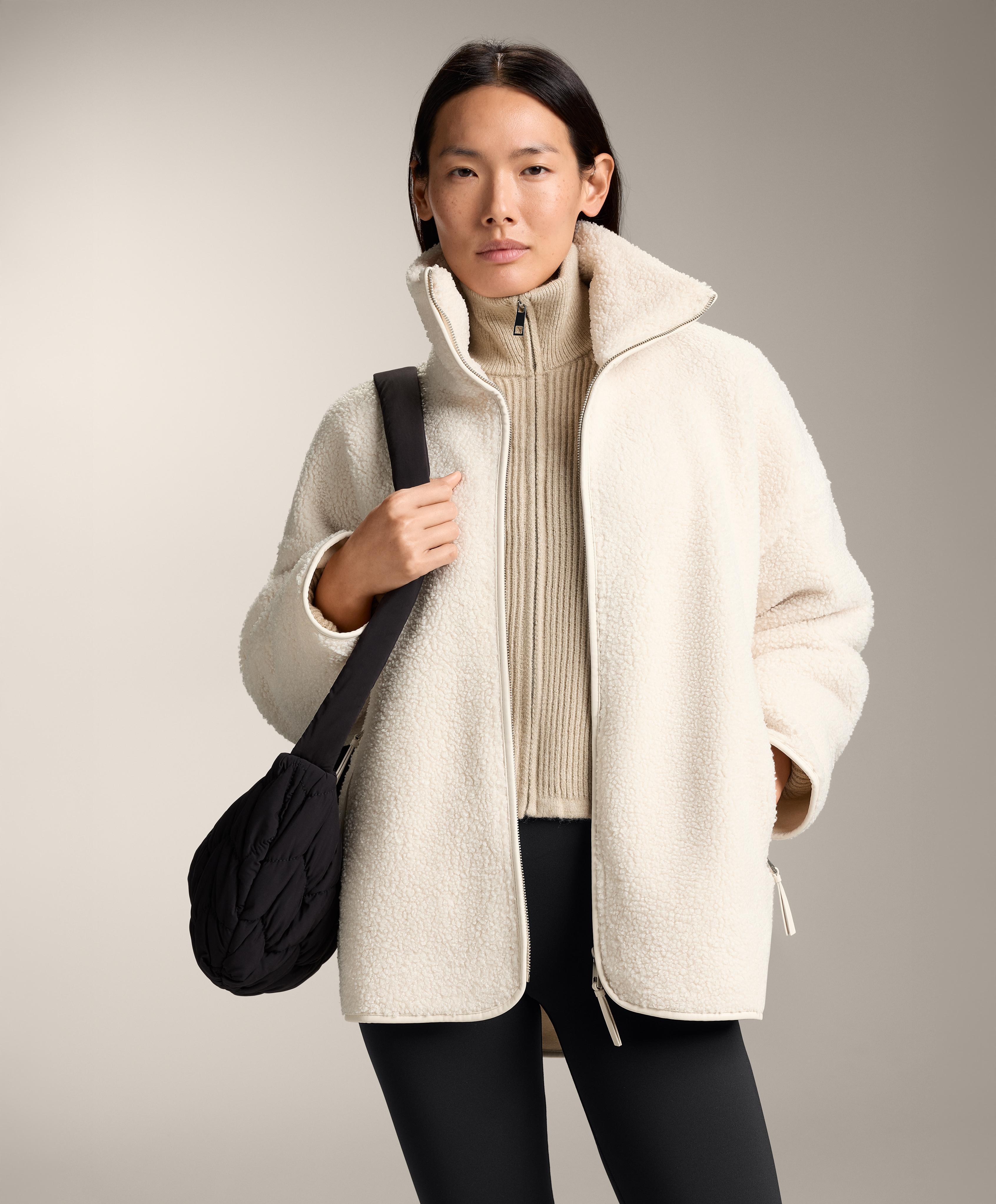 Faux-shearling oversize jacket