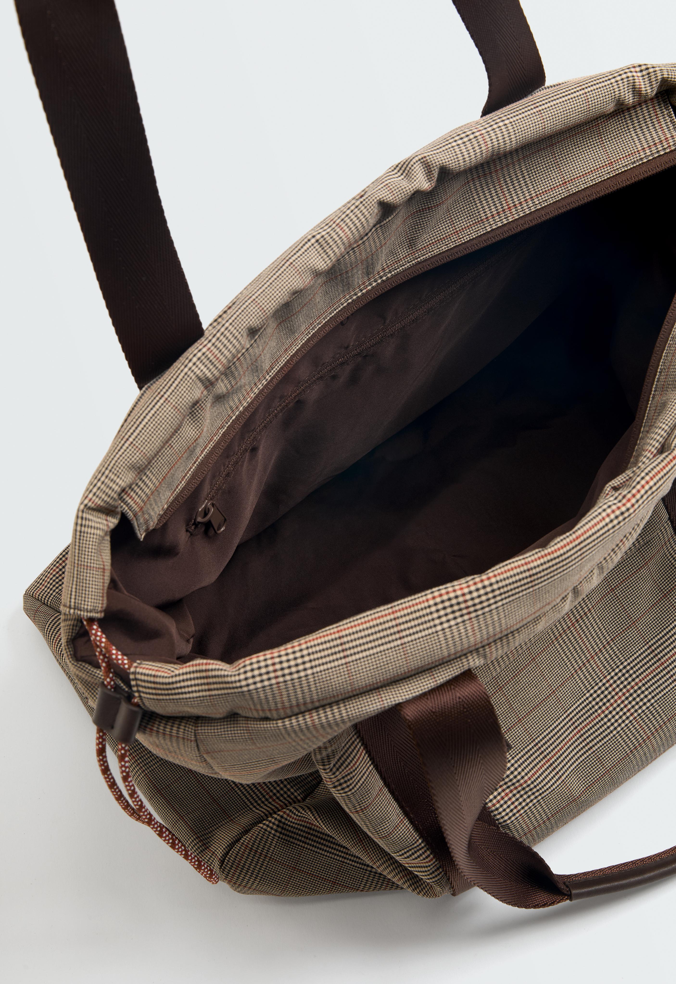 Check print tote bag Check print tote bag