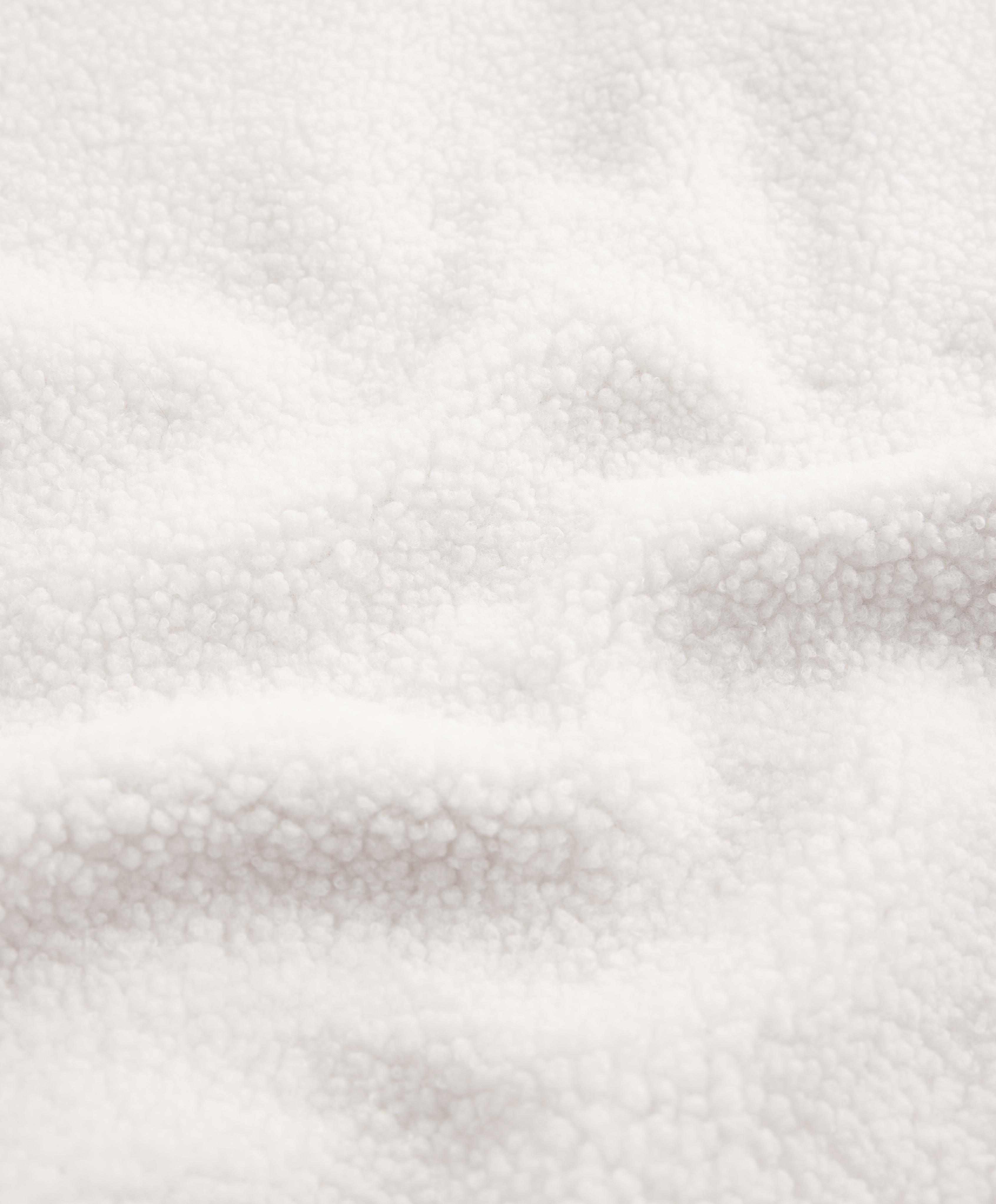 Faux-shearling zip gilet — ECRU
