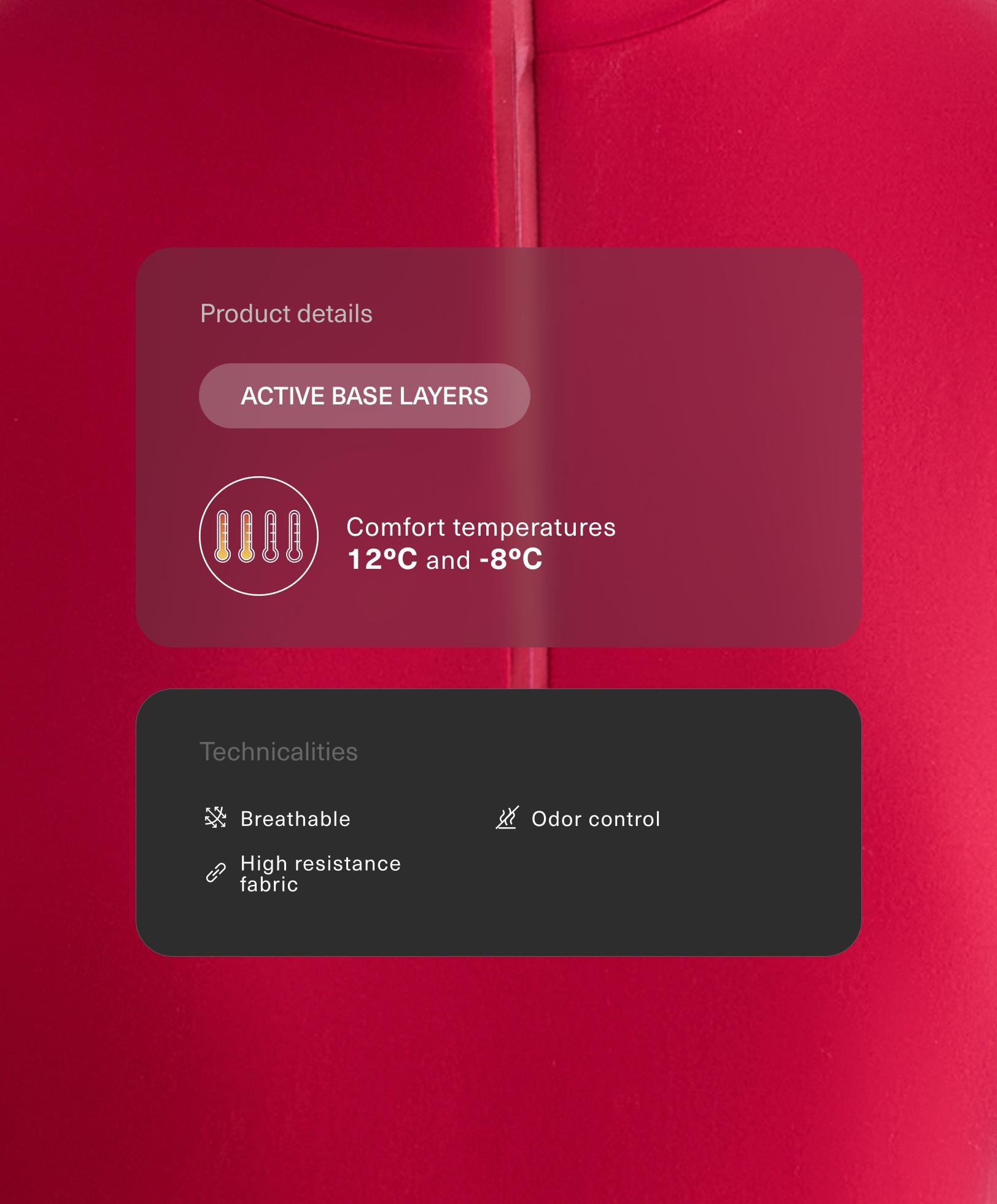 Thermisch basislaag T-shirt met halve rits