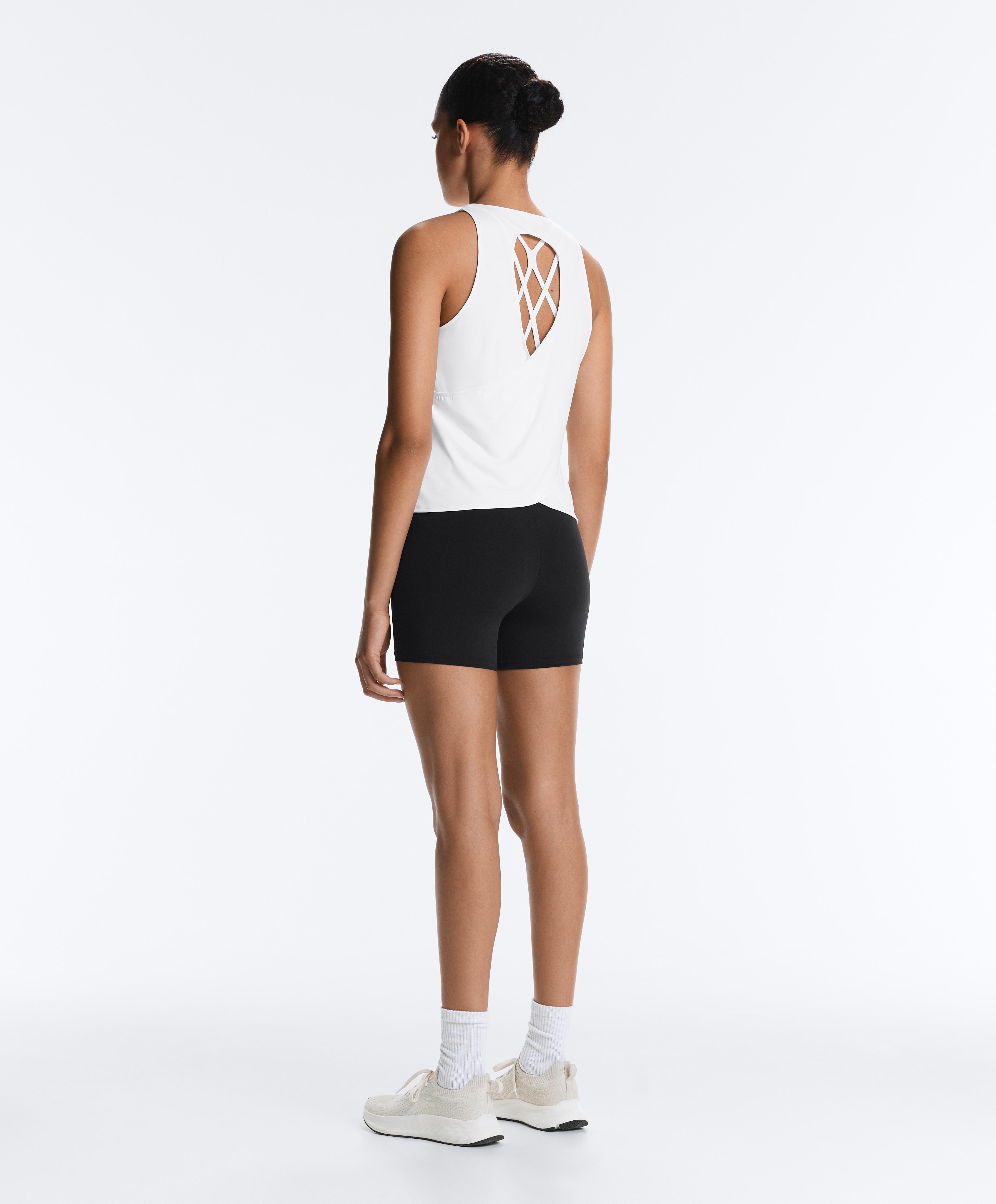 Comfortlux cross-back T-shirt — WHITE