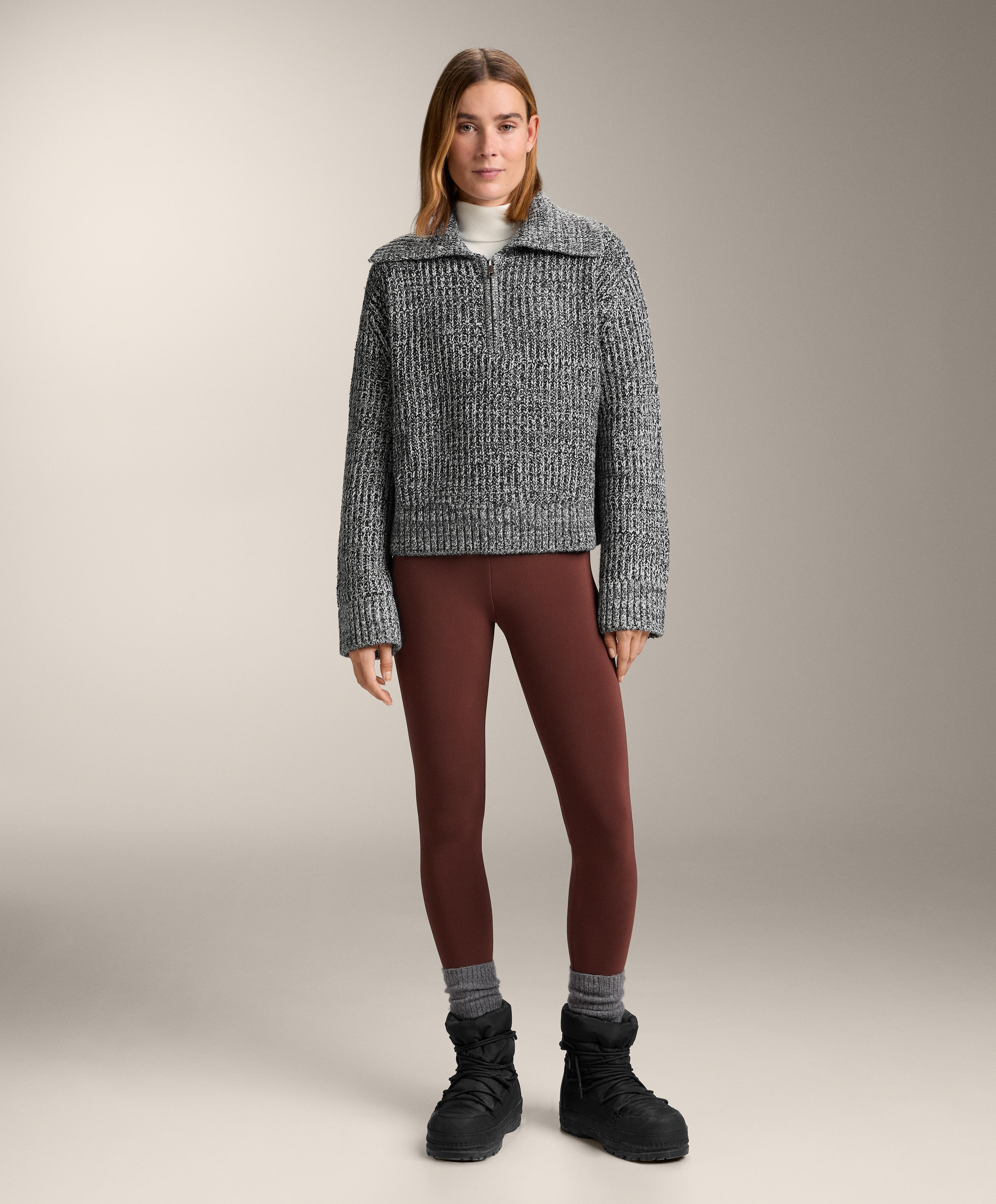 Half-zip twisted knit jumper - Sale Half-zip twisted knit jumper - Sale