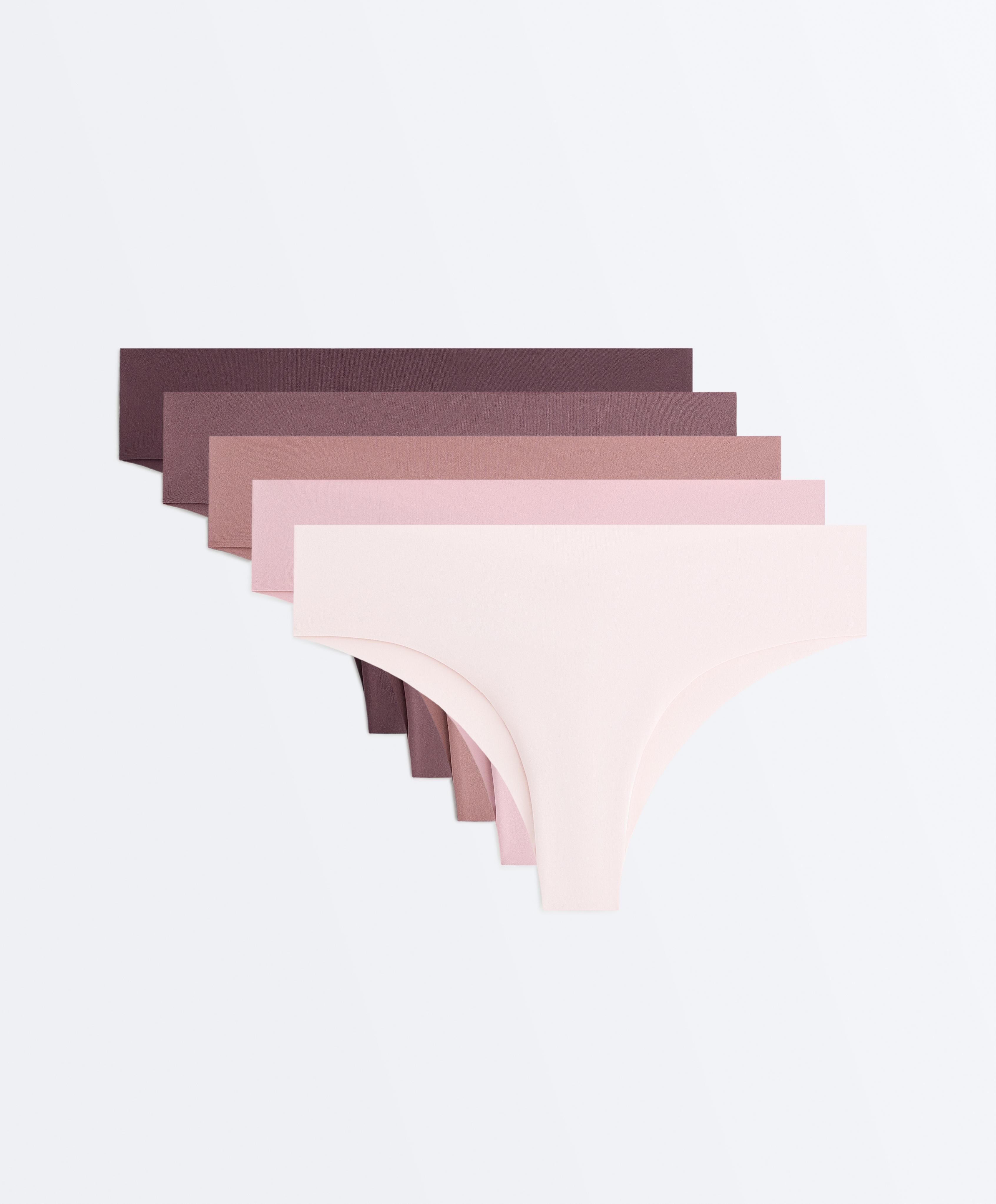 5 invisible polyamide blend Brazilian briefs