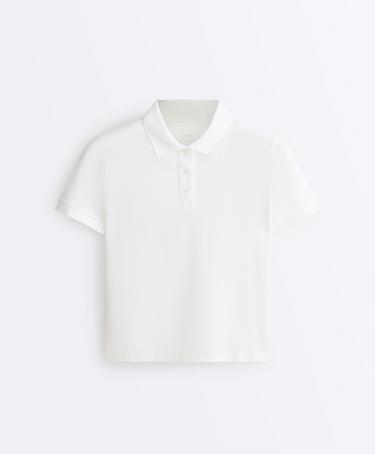 Slim-fit piqué cotton polo shirt — WHITE  7