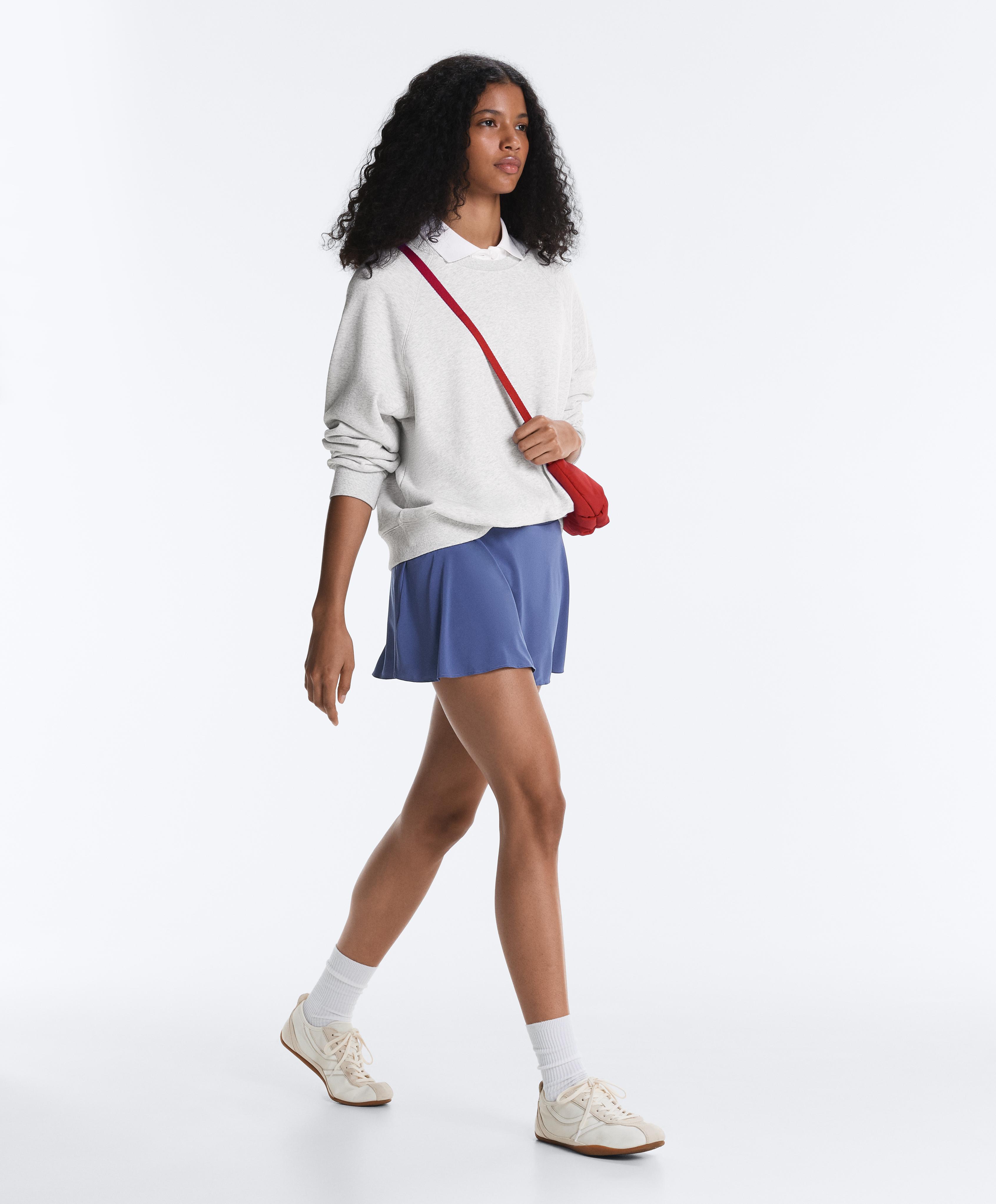 High rise Compressive skirt — MID-WASHED BLUE